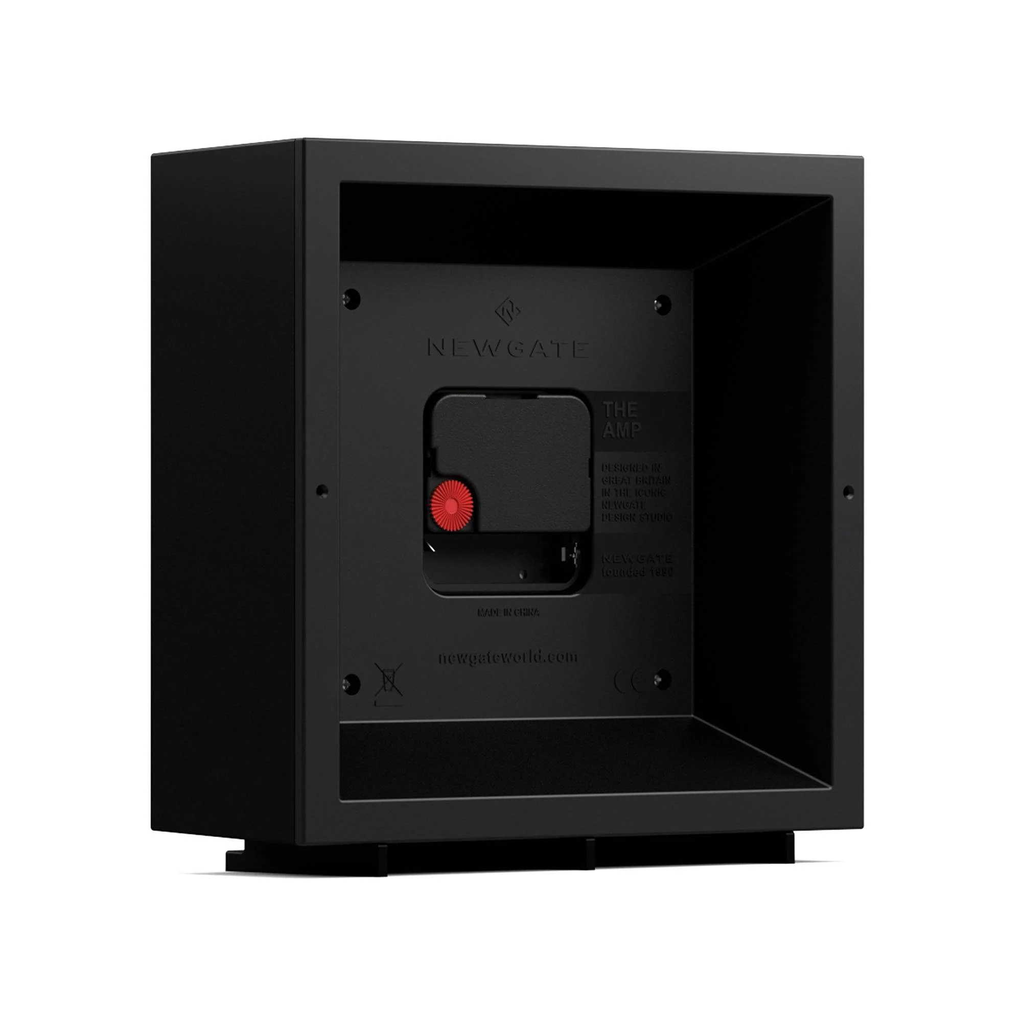 Newgate Amp mantel clock in black with blue hands - Image 7