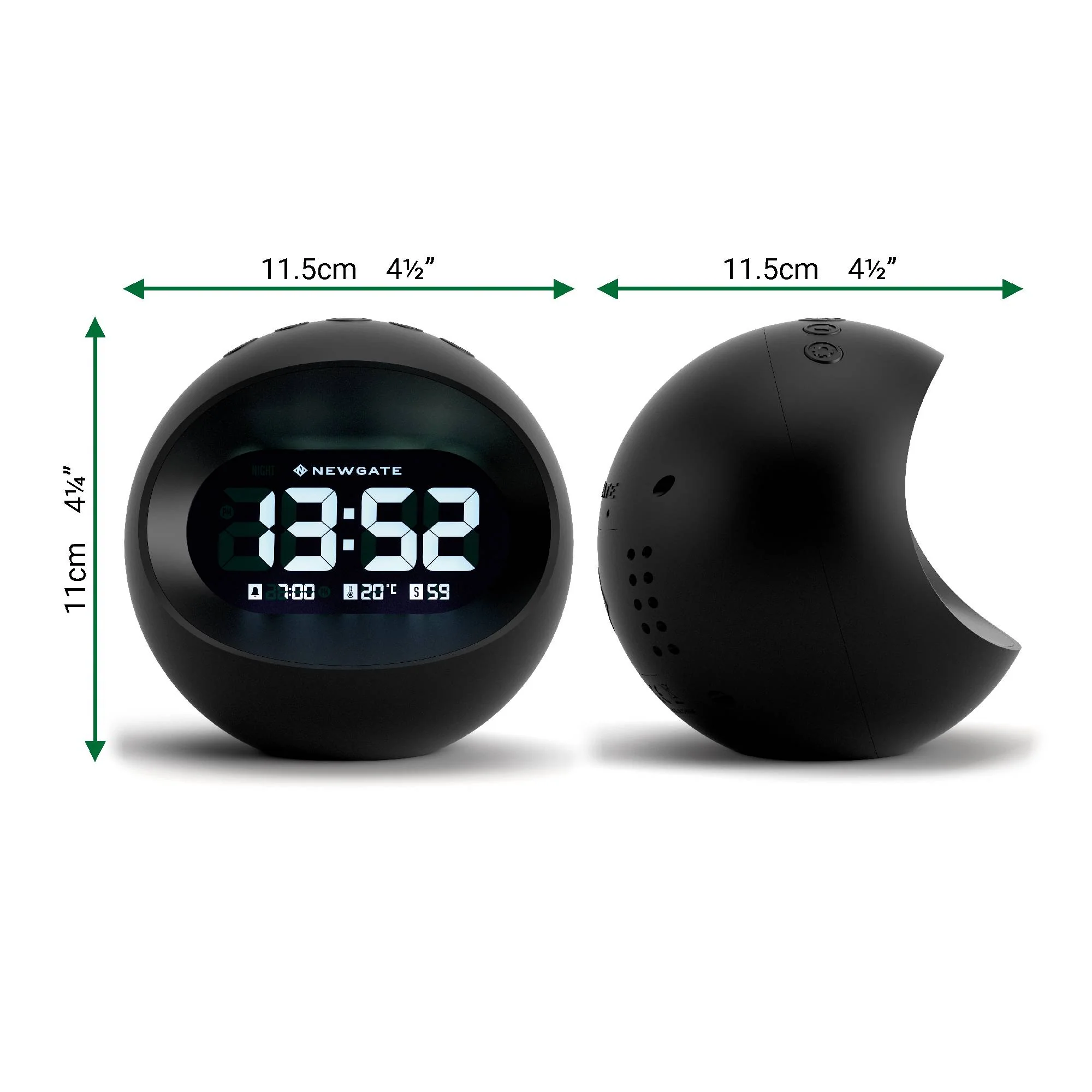 Newgate Centre of the Earth LCD alarm in black - Image 4
