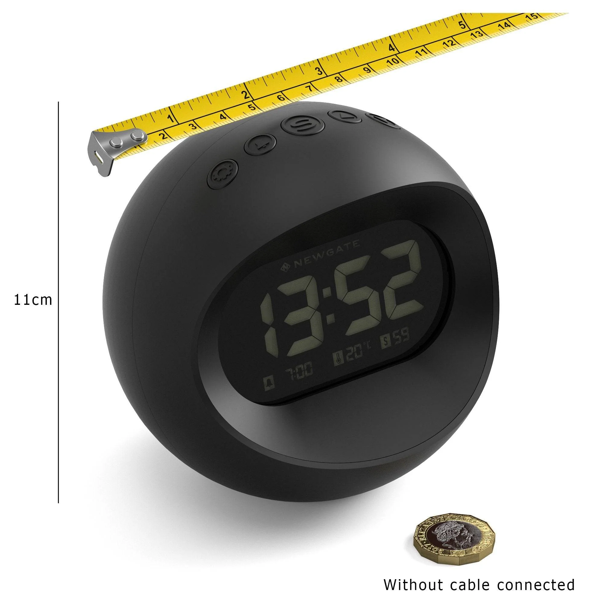 Newgate Centre of the Earth LCD alarm in black - Image 5