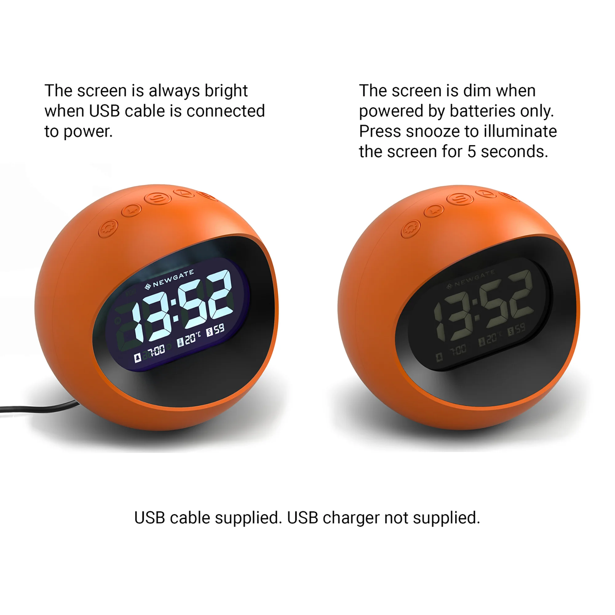 Newgate Centre of the Earth LCD alarm in orange - Image 8