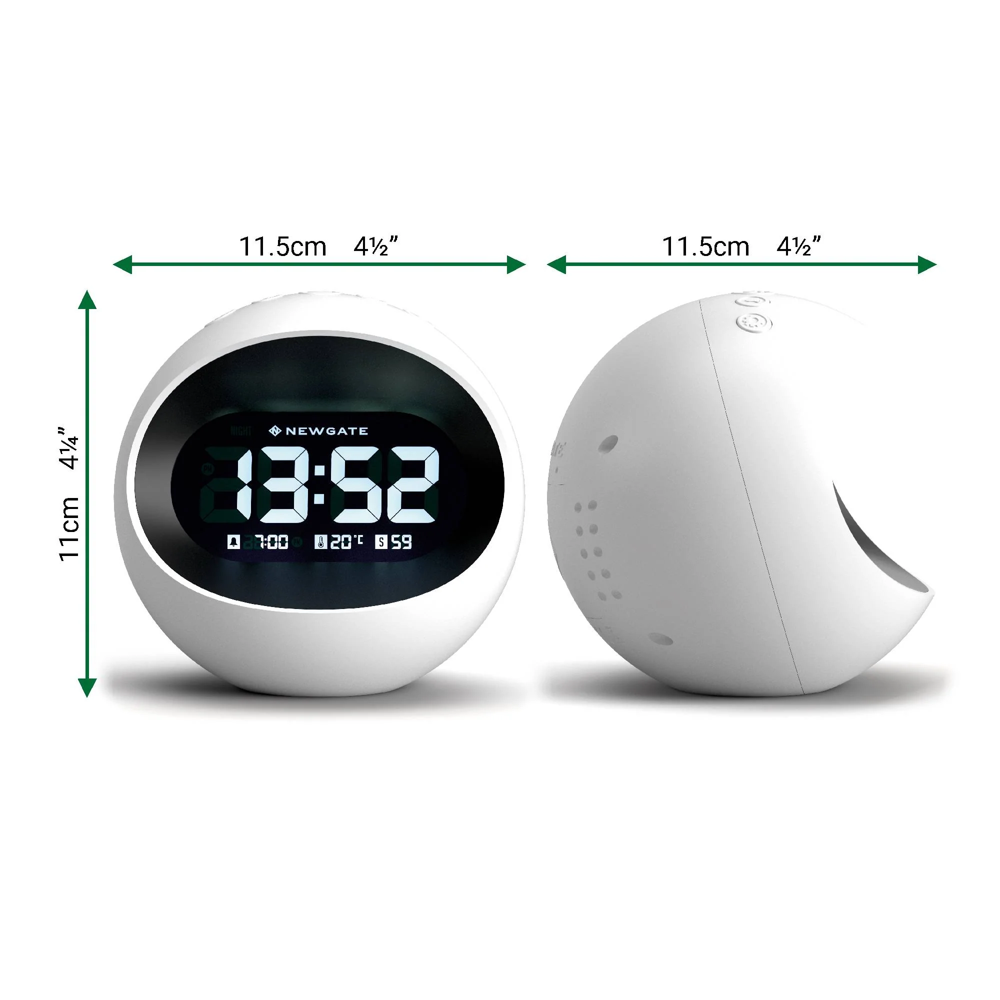 Newgate Centre of the Earth LCD alarm in white - Image 4