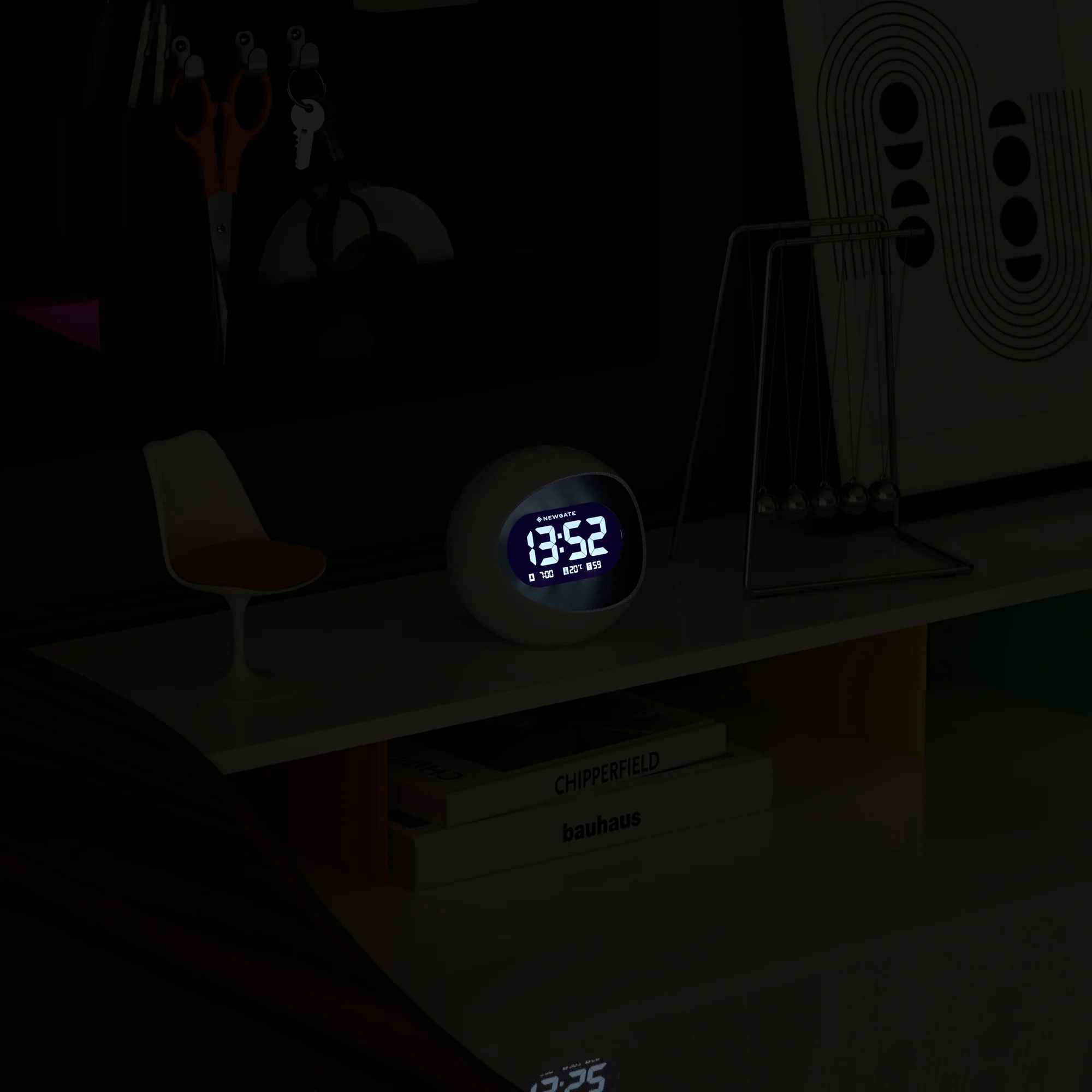 Newgate Centre of the Earth LCD alarm in white - Image 6