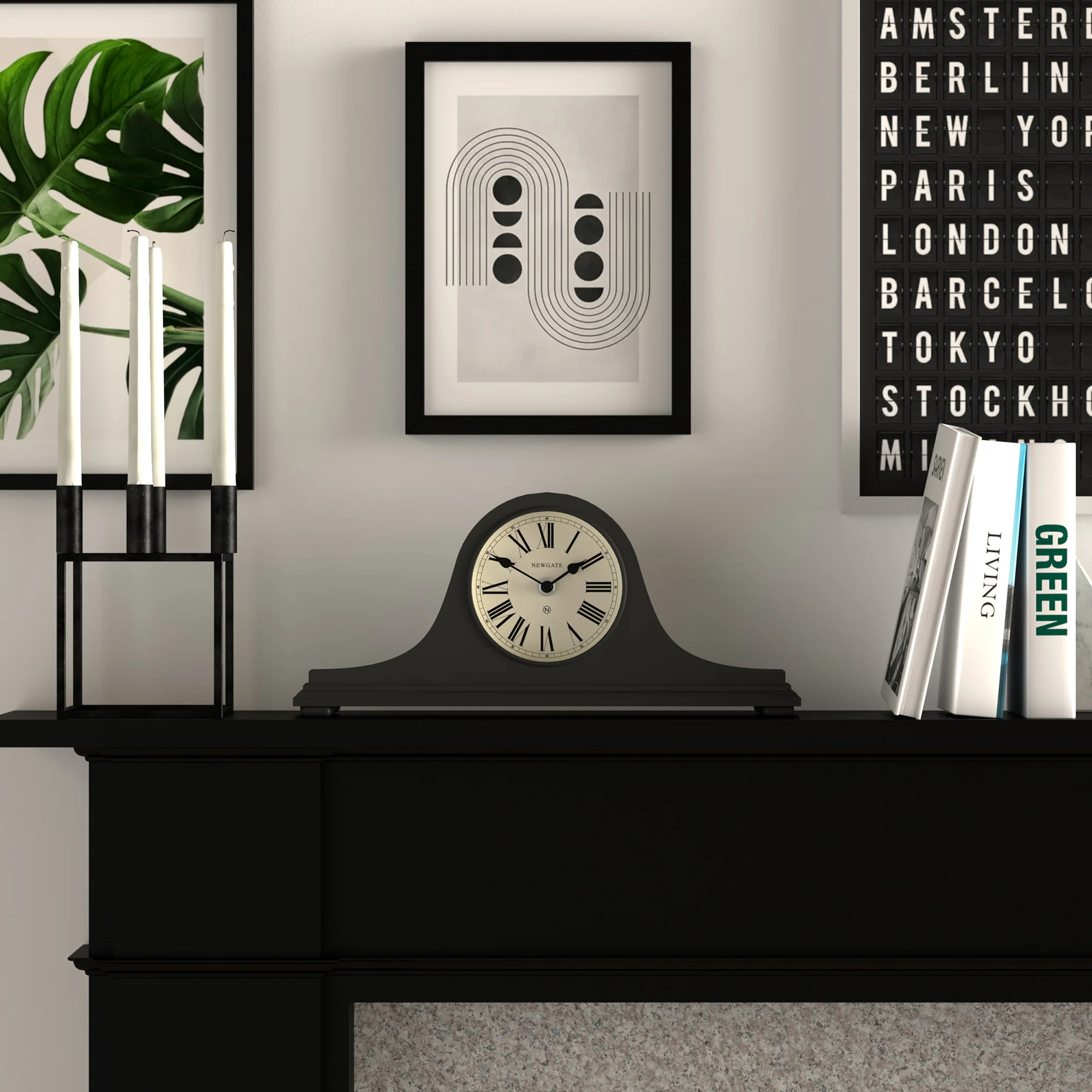 Newgate Time Machine mantel clock in dark grey - Image 3