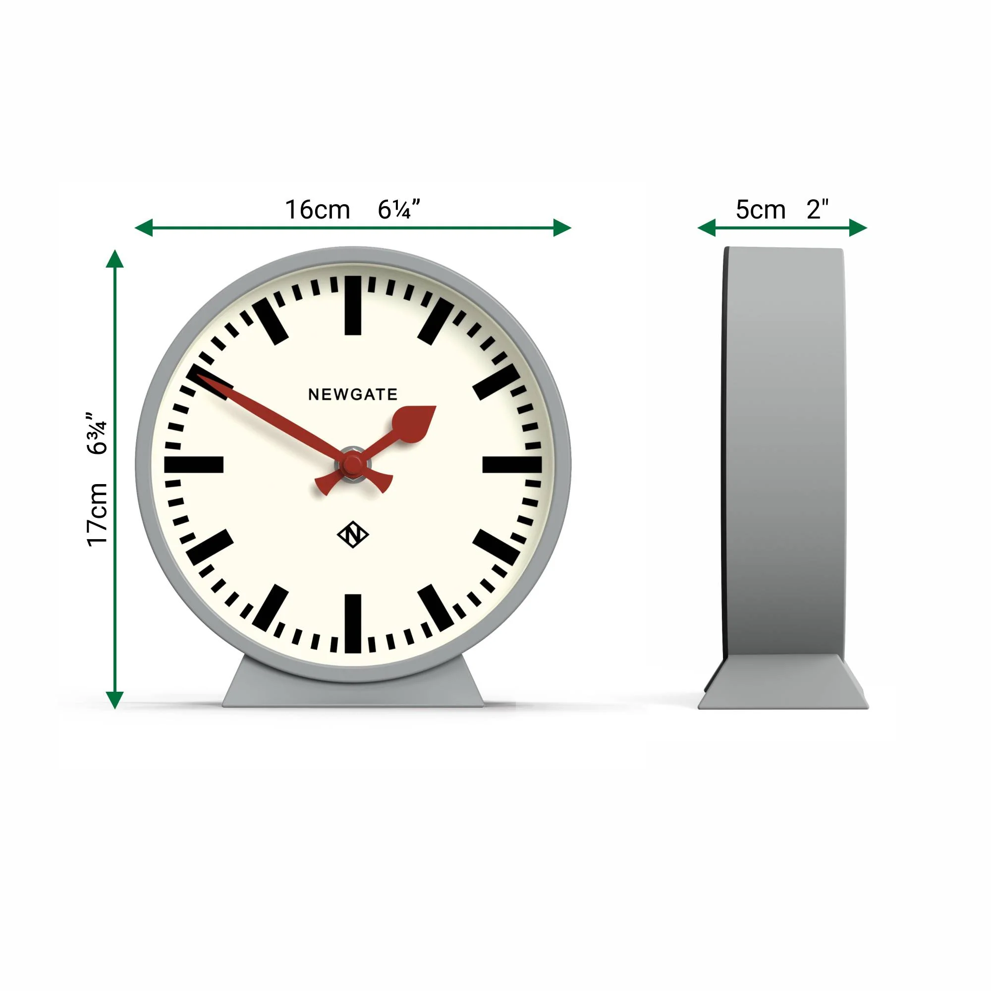 Newgate M Mantel Railway clock in grey - Image 4