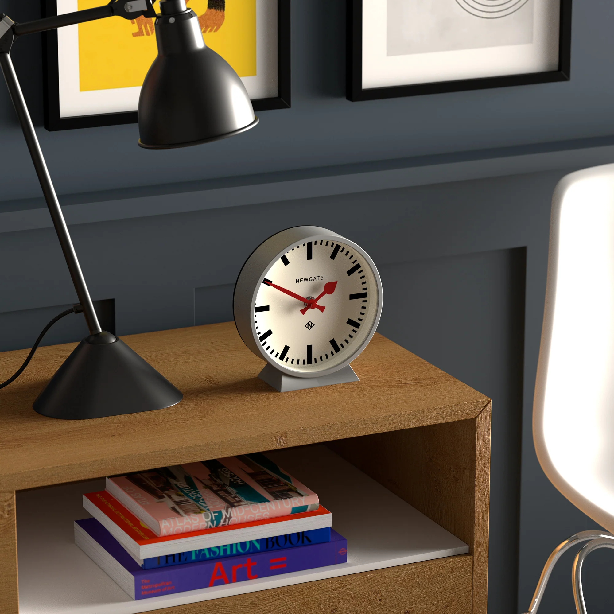 Newgate M Mantel Railway clock in grey - Image 5