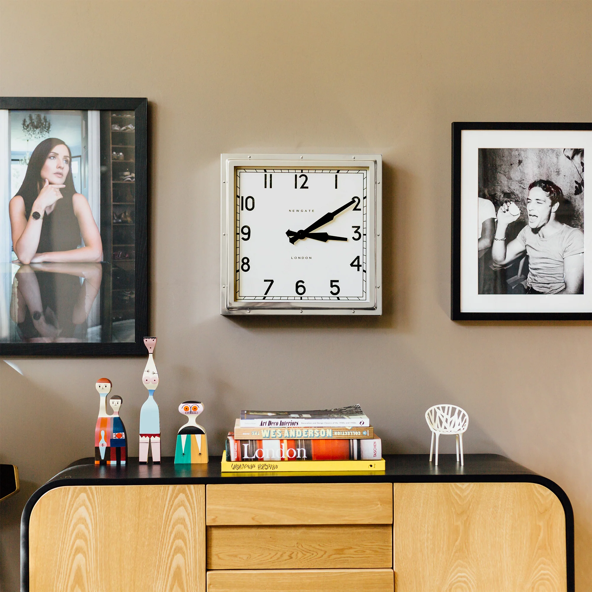 Newgate Quad wall clock in stainless steel - Image 3