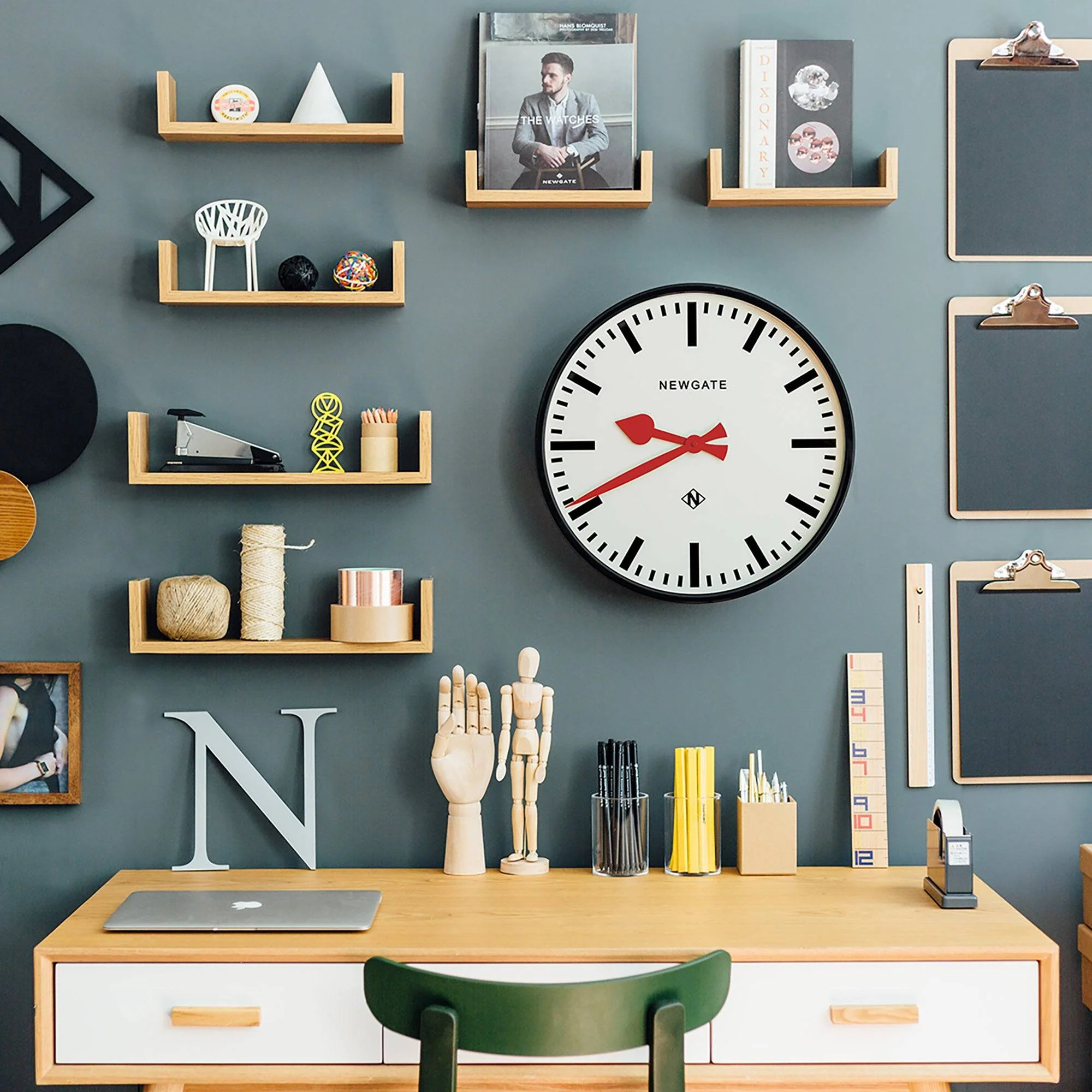 Newgate Putney wall clock in black - Image 3