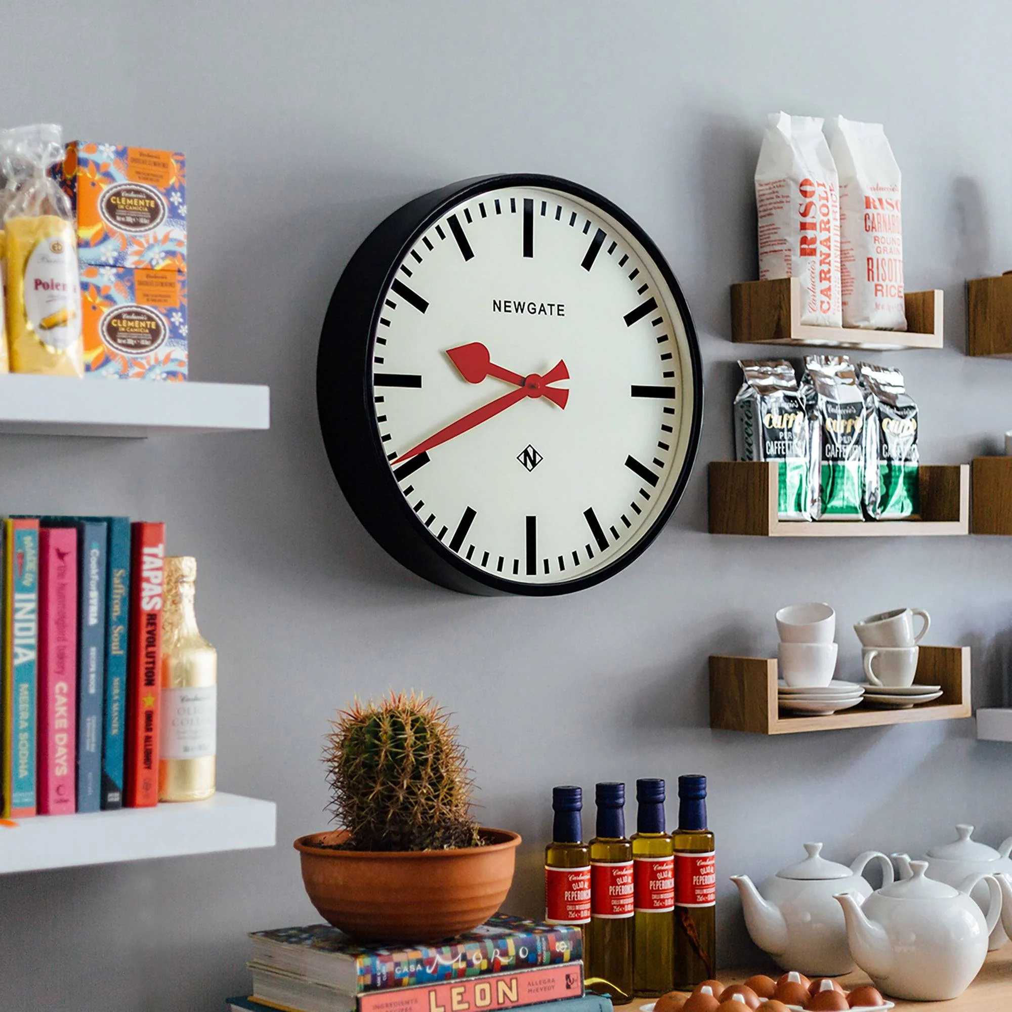 Newgate Putney wall clock in black - Image 5