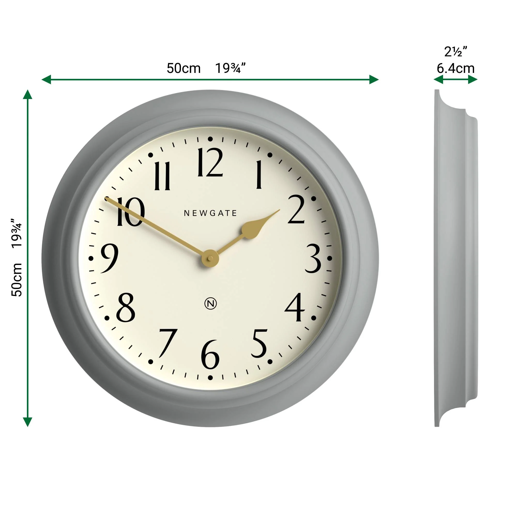 Newgate Westhampton wall clock in grey - Image 4