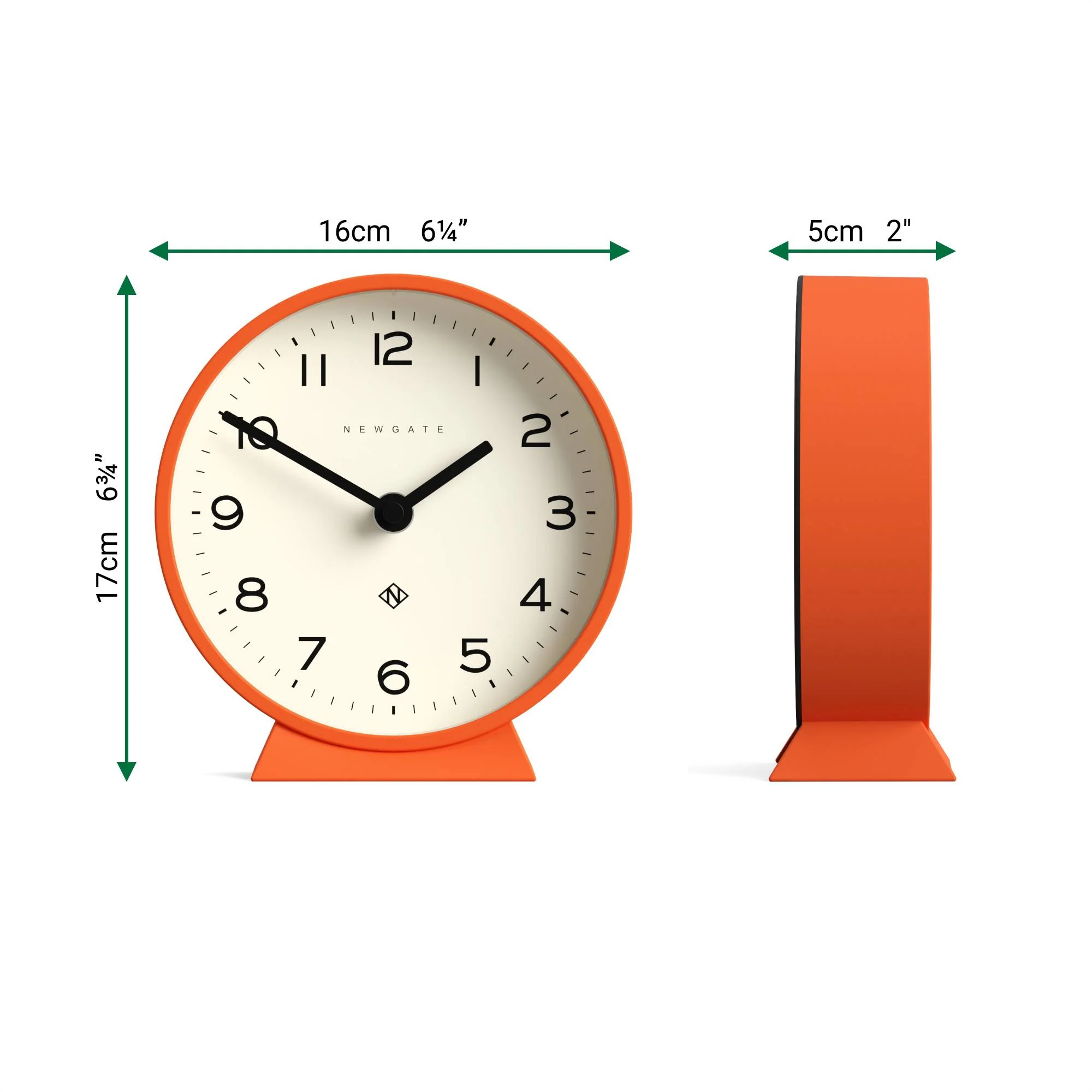 Newgate M Mantel Echo clock in orange - Image 4