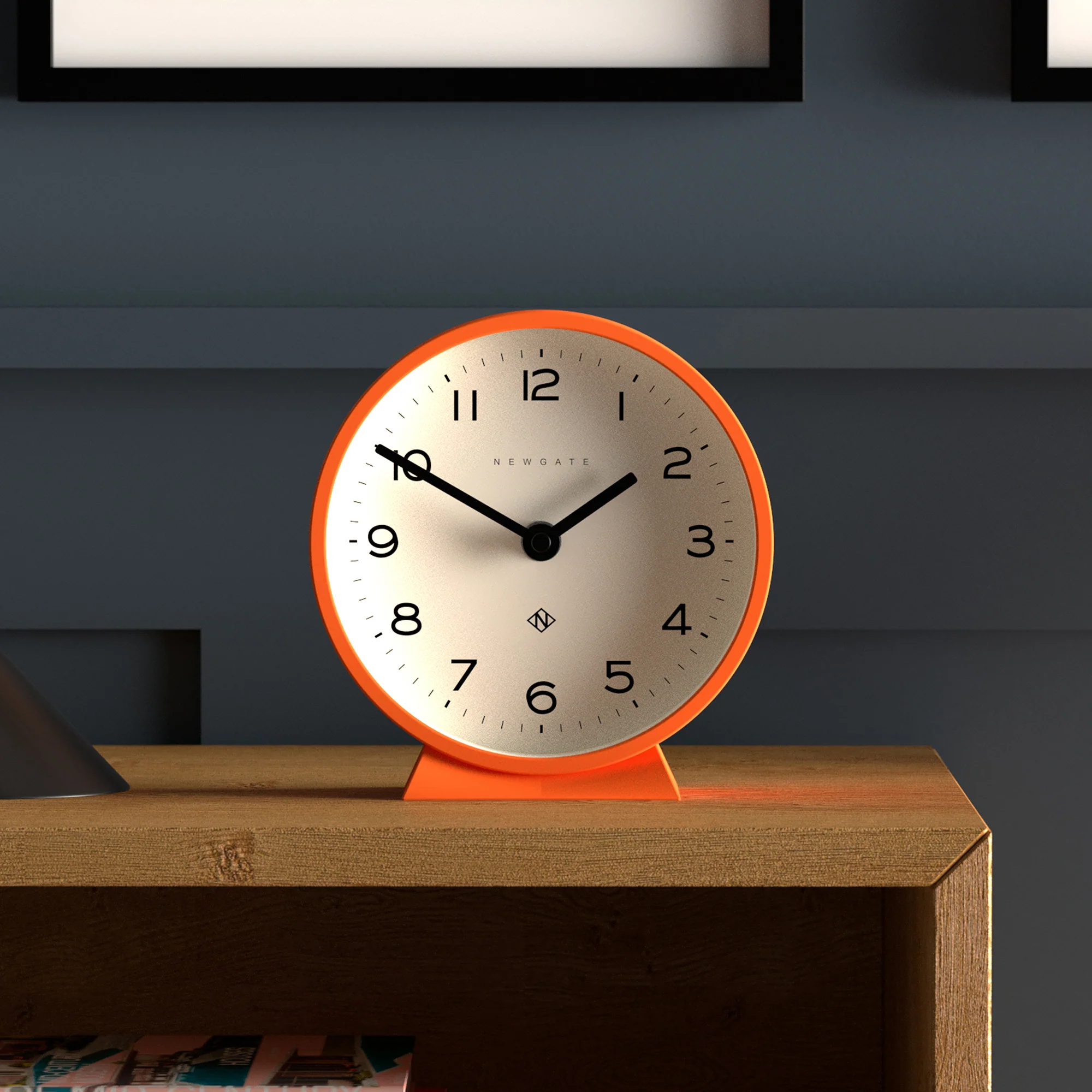 Newgate M Mantel Echo clock in orange - Image 5