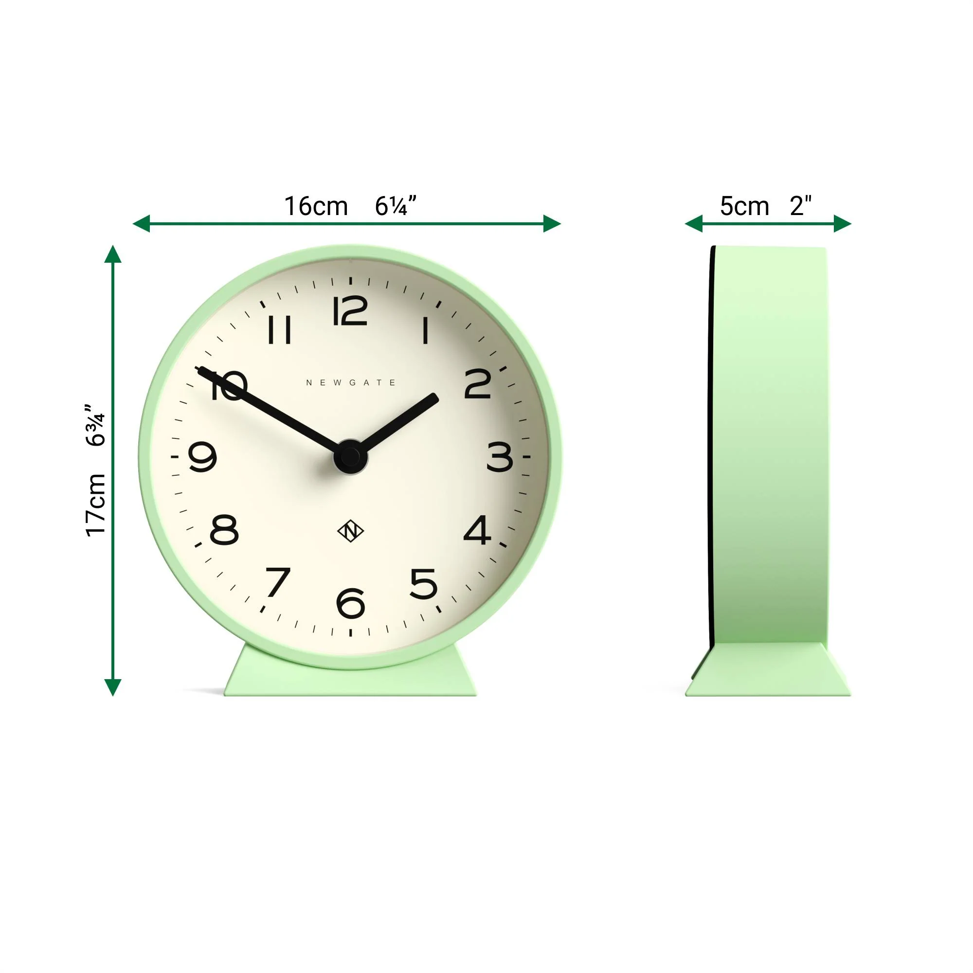 Newgate M Mantel Echo clock in neo-mint - Image 4