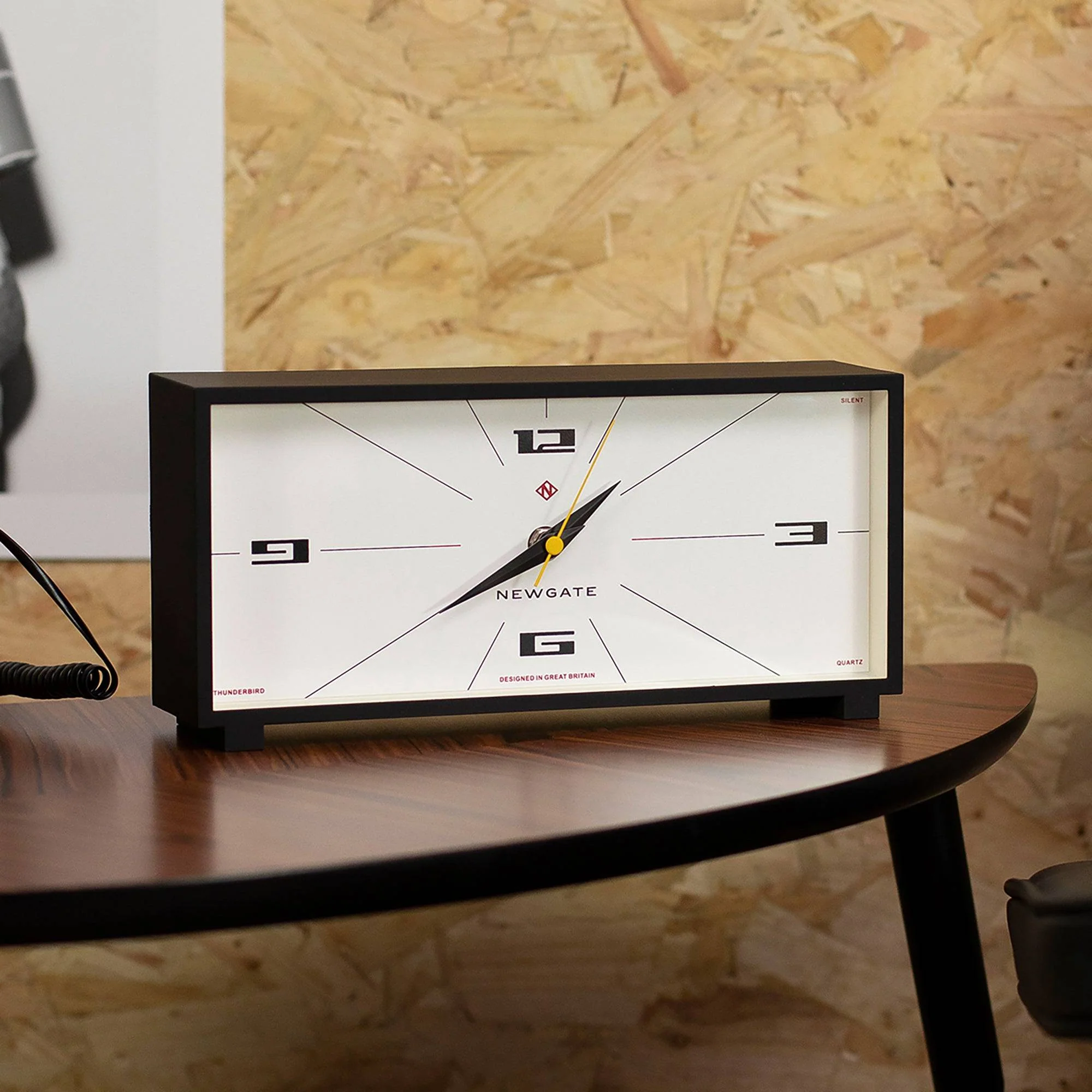 Newgate Thunderbird mantel clock in black - Image 5