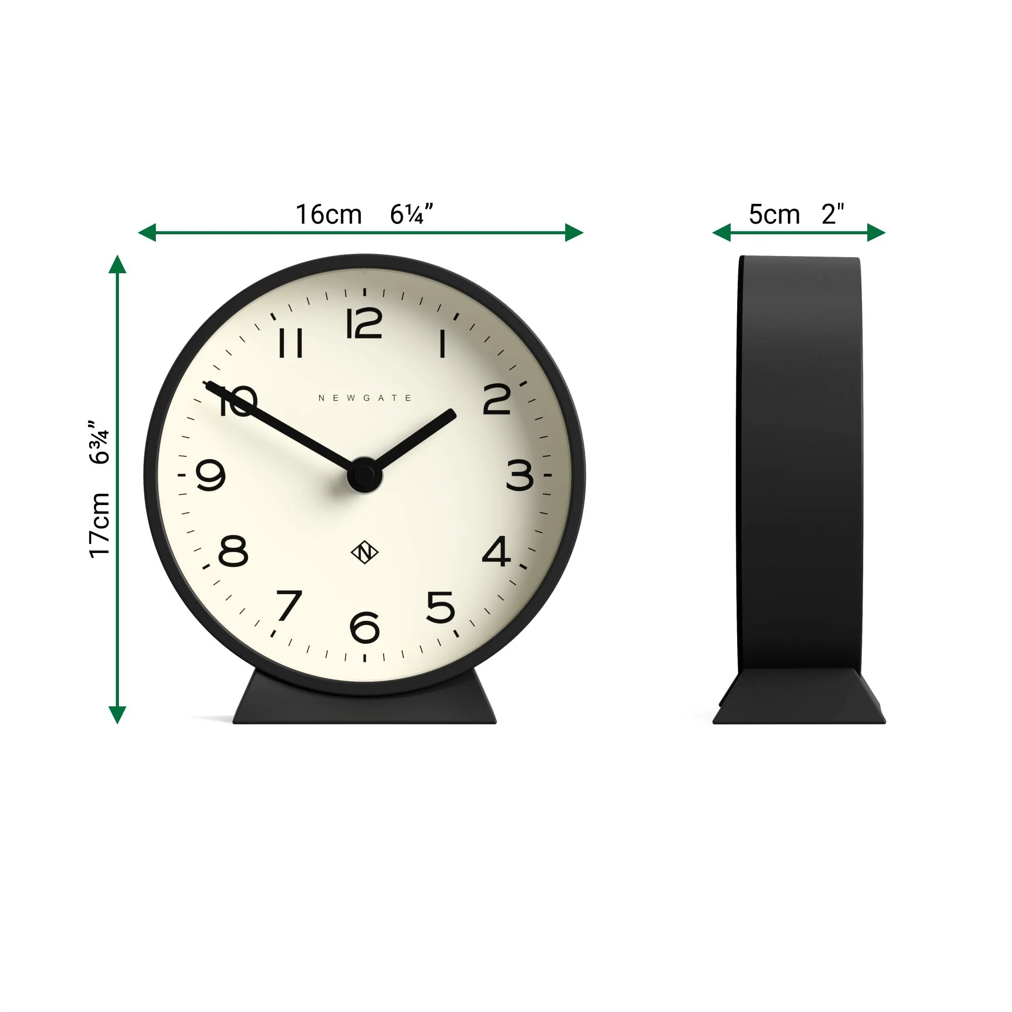 Newgate M Mantel Echo clock in black - Image 4