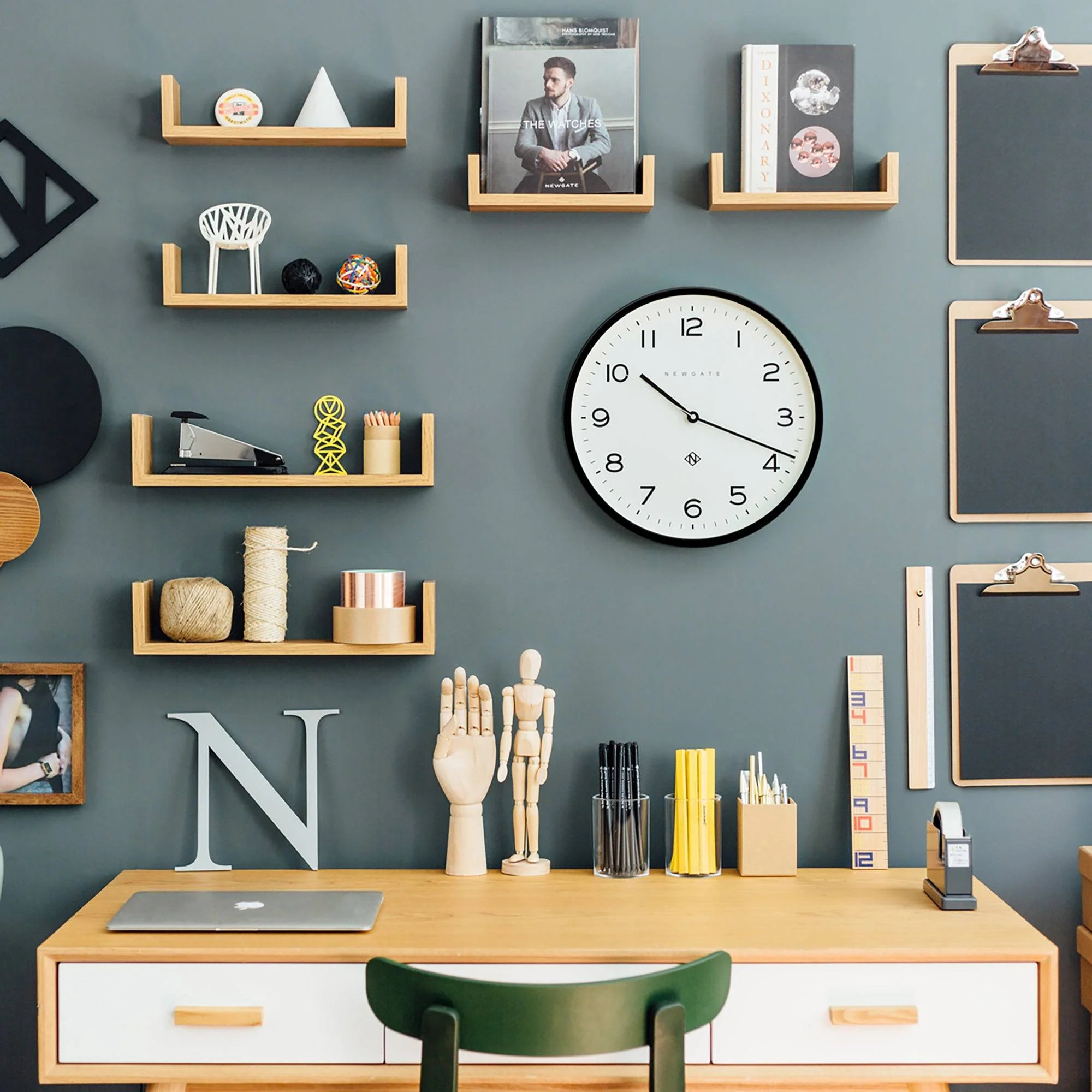 Newgate Echo Number Three wall clock in black - Image 3