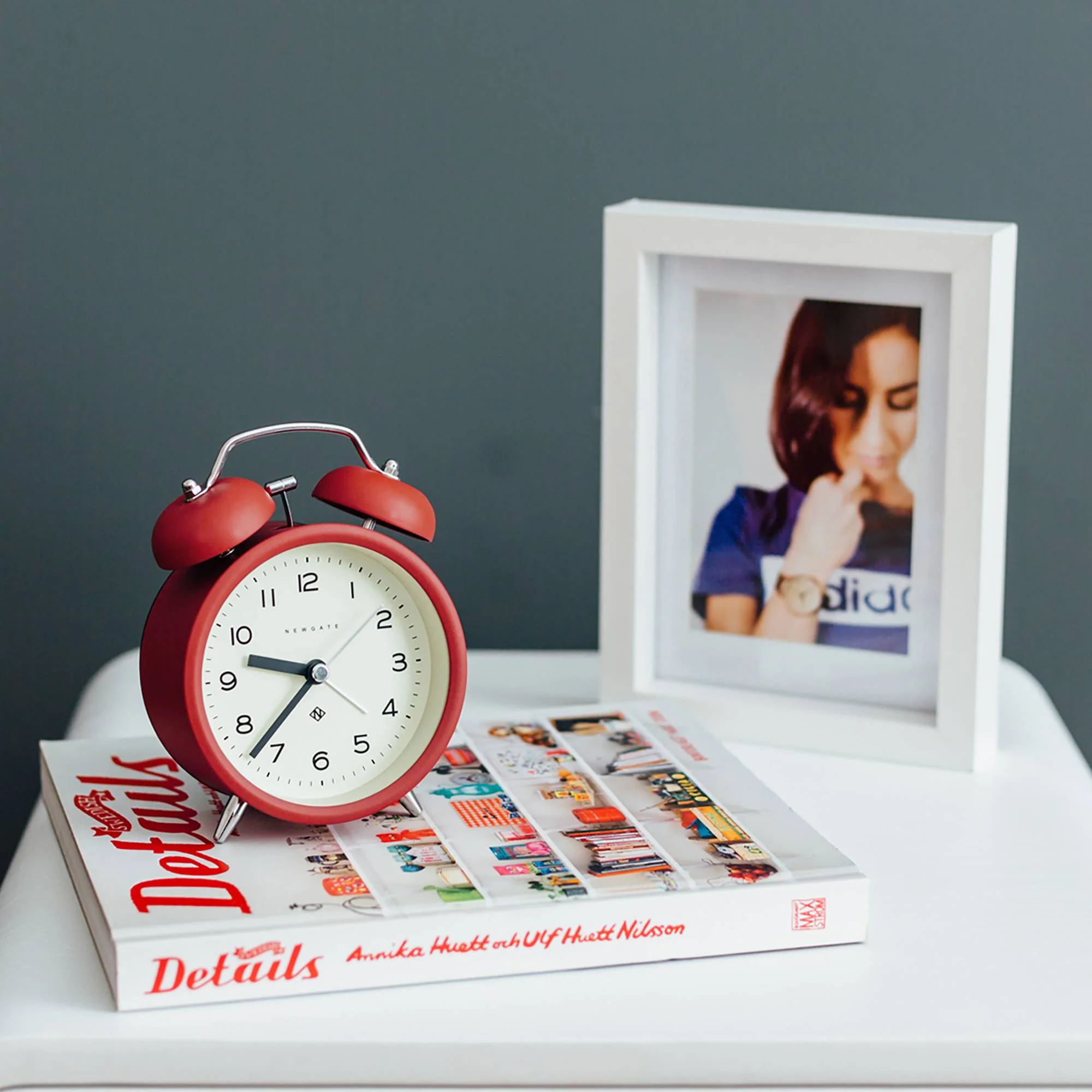 Newgate Charlie Bell alarm clock in red - Image 5