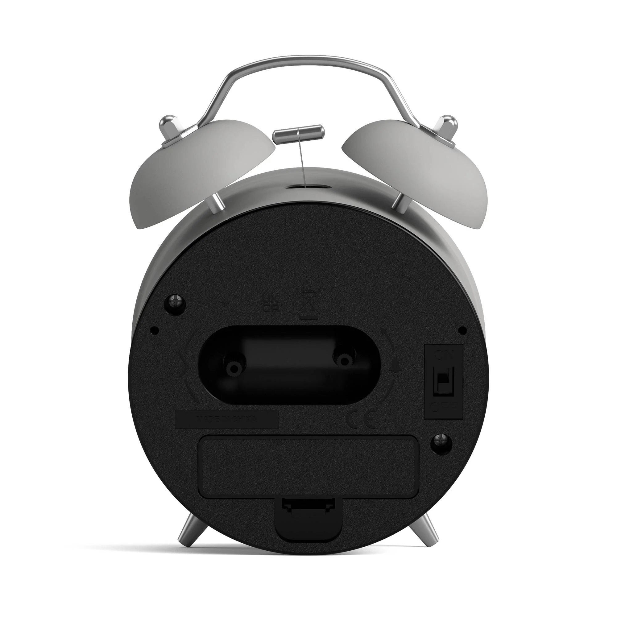Newgate Charlie Bell alarm clock in grey - Image 7