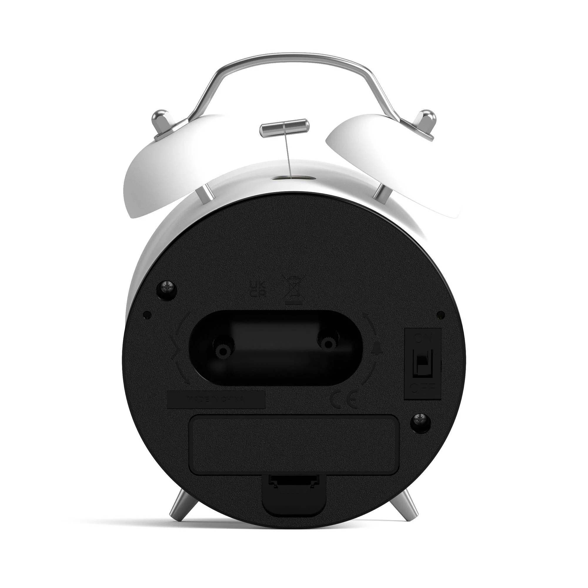 Newgate Charlie Bell alarm clock in white - Image 7
