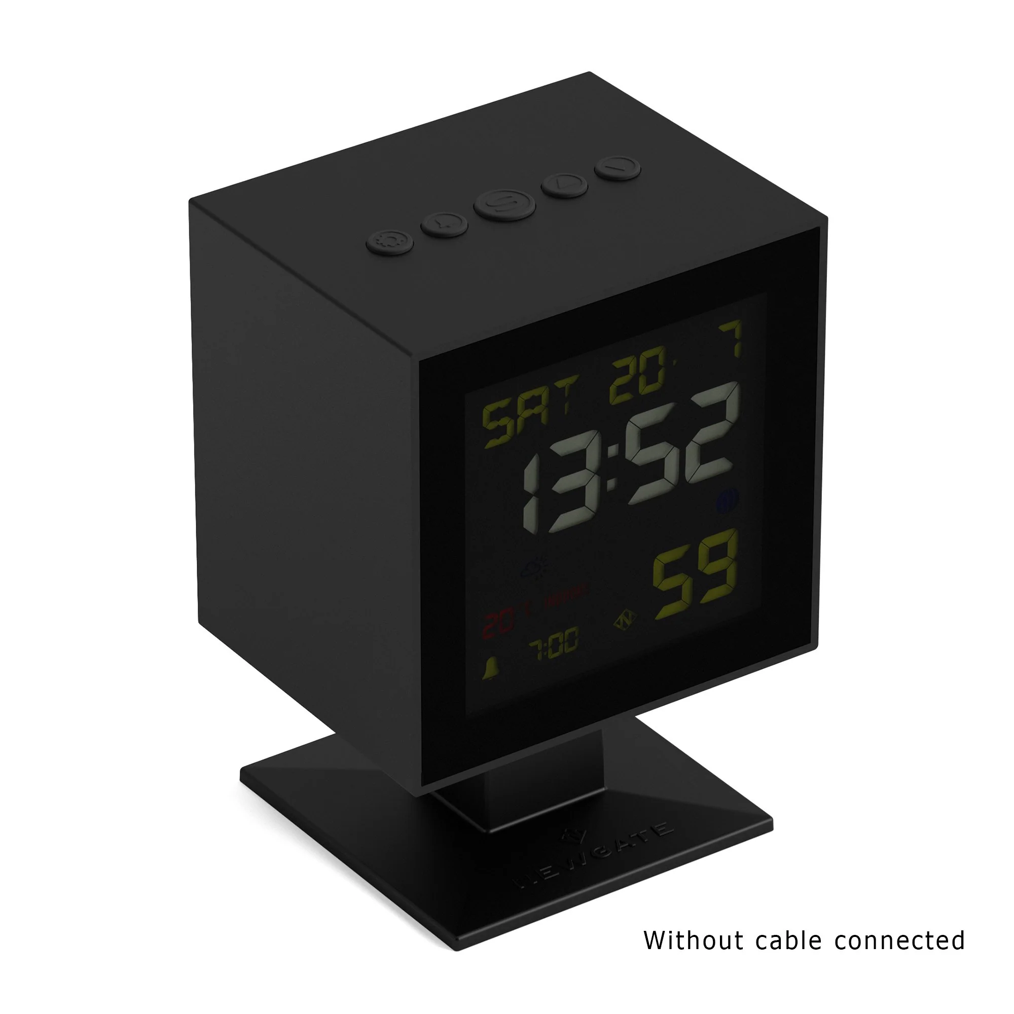 Newgate Monolith LCD alarm in black - Image 3