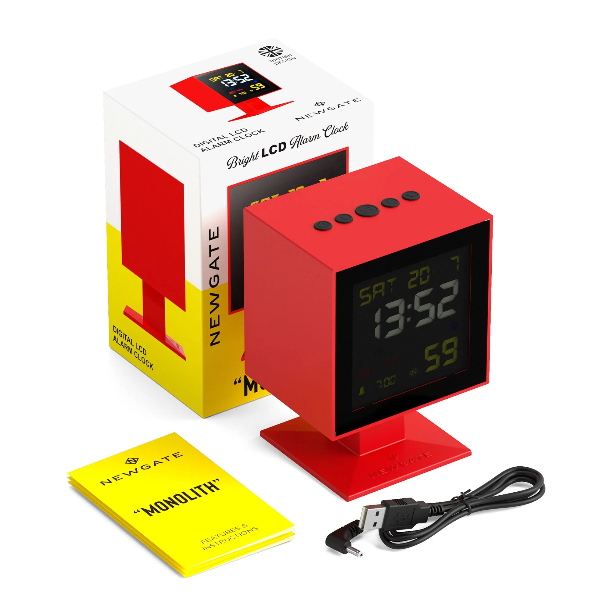 Newgate Monolith LCD alarm in red - Image 6