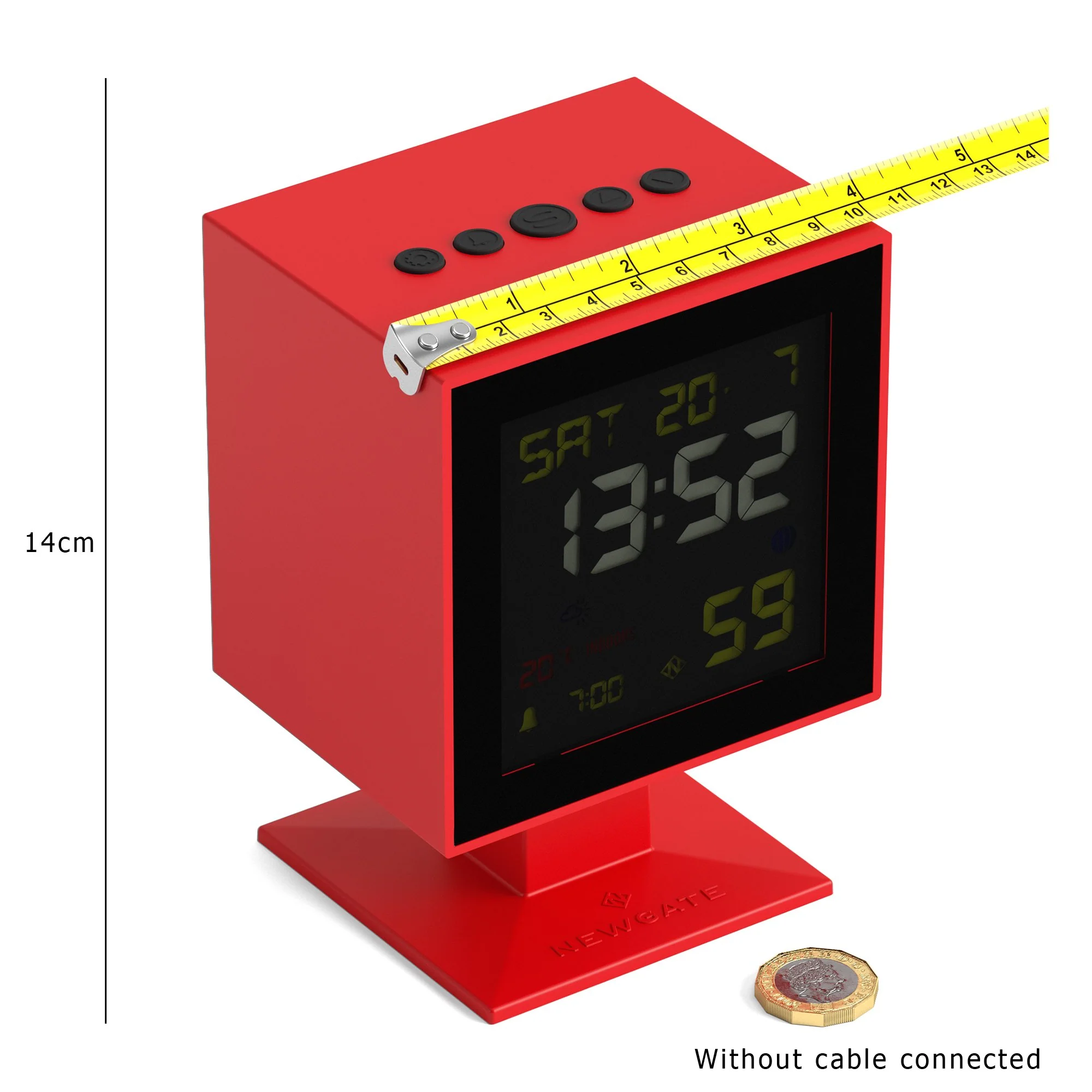 Newgate Monolith LCD alarm in red - Image 7
