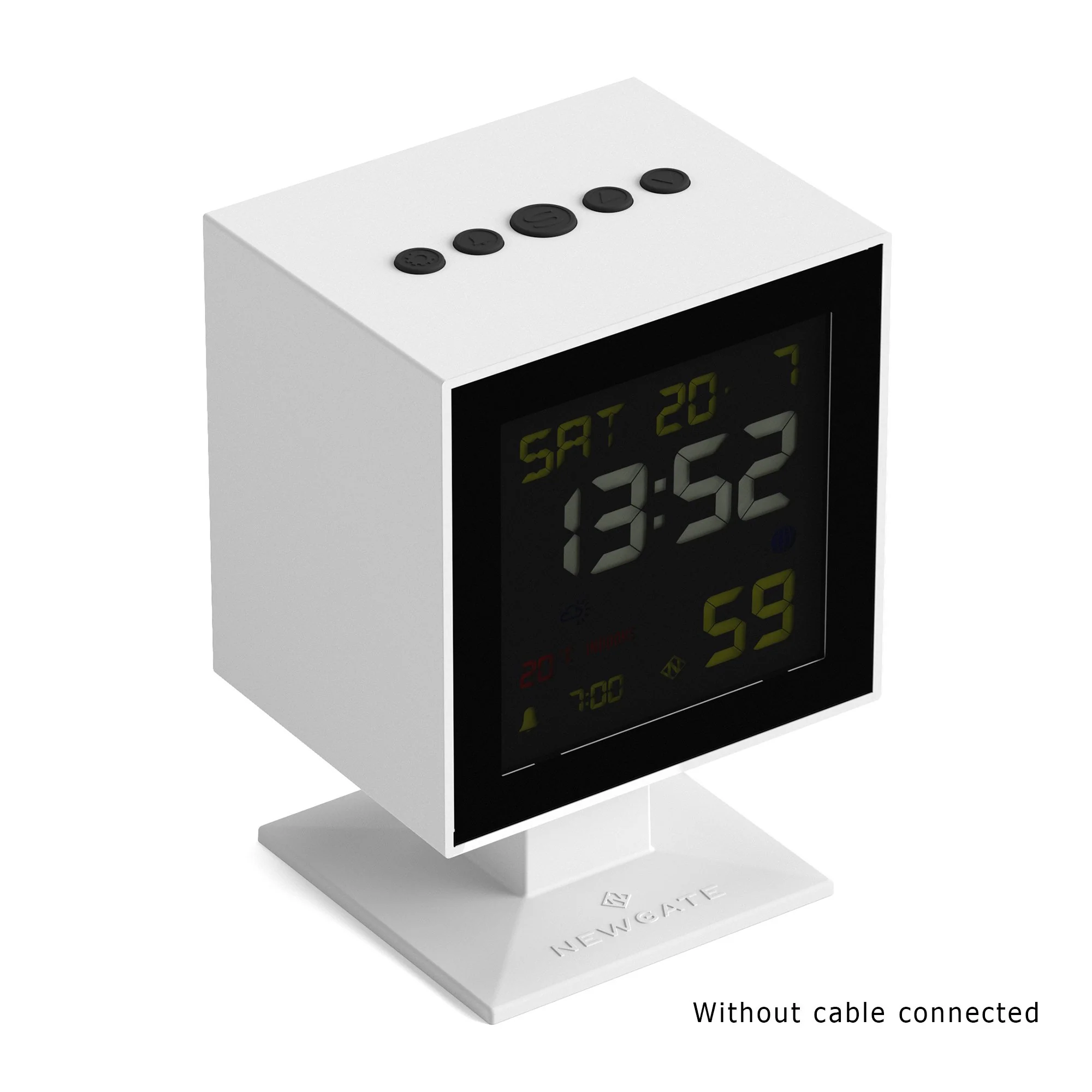 Newgate Monolith LCD alarm in white - Image 3