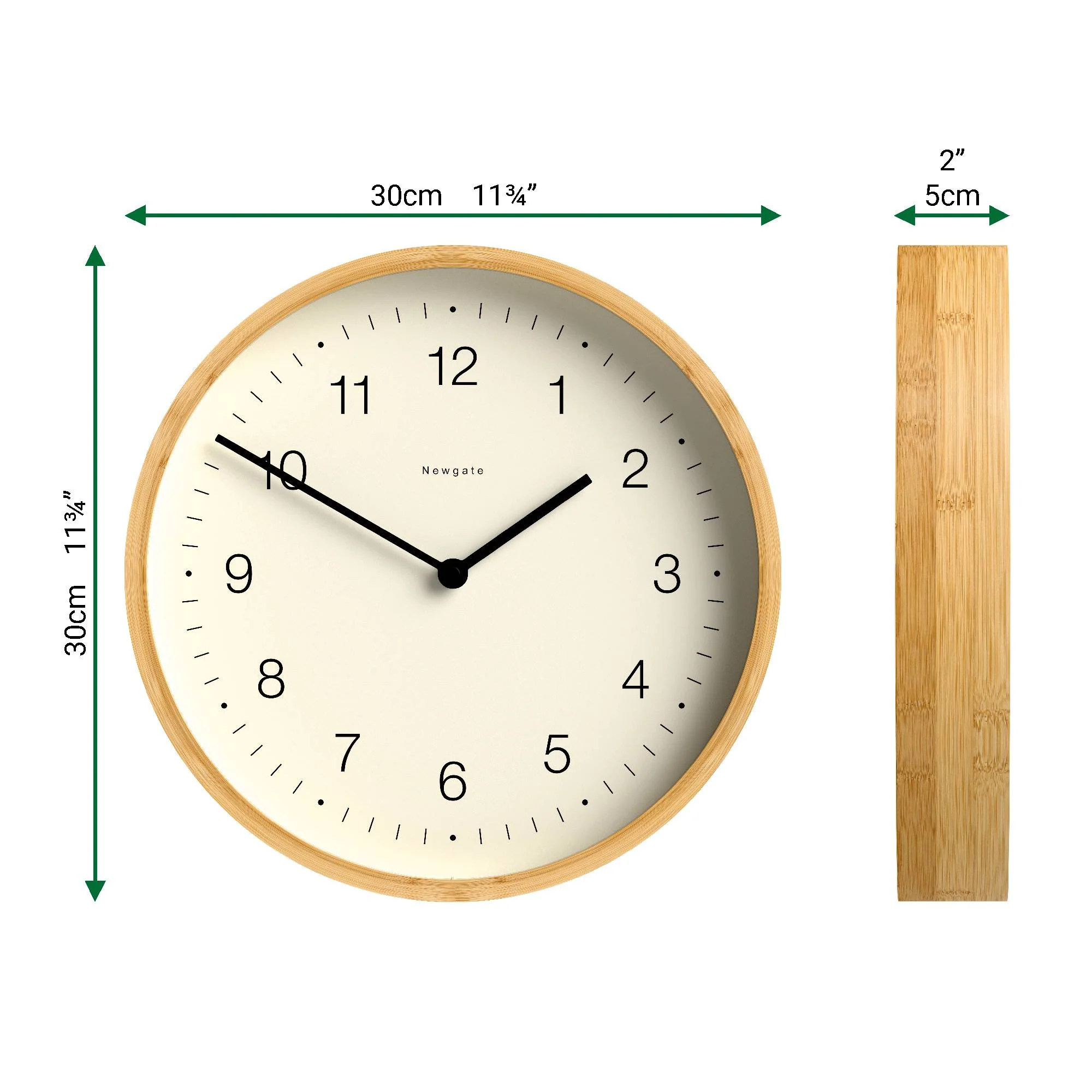 Newgate Bali wall clock in bamboo - Image 4