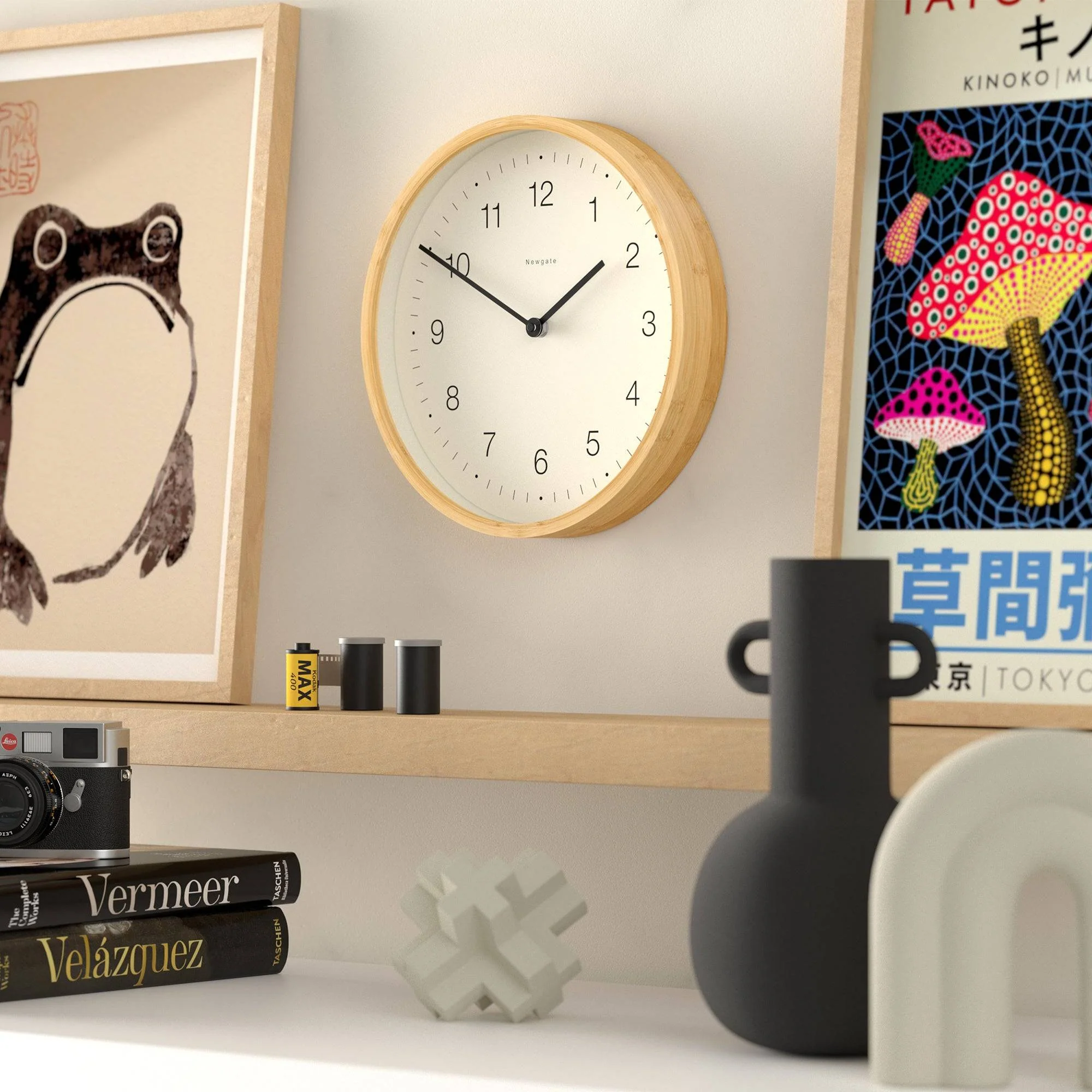 Newgate Bali wall clock in bamboo - Image 5