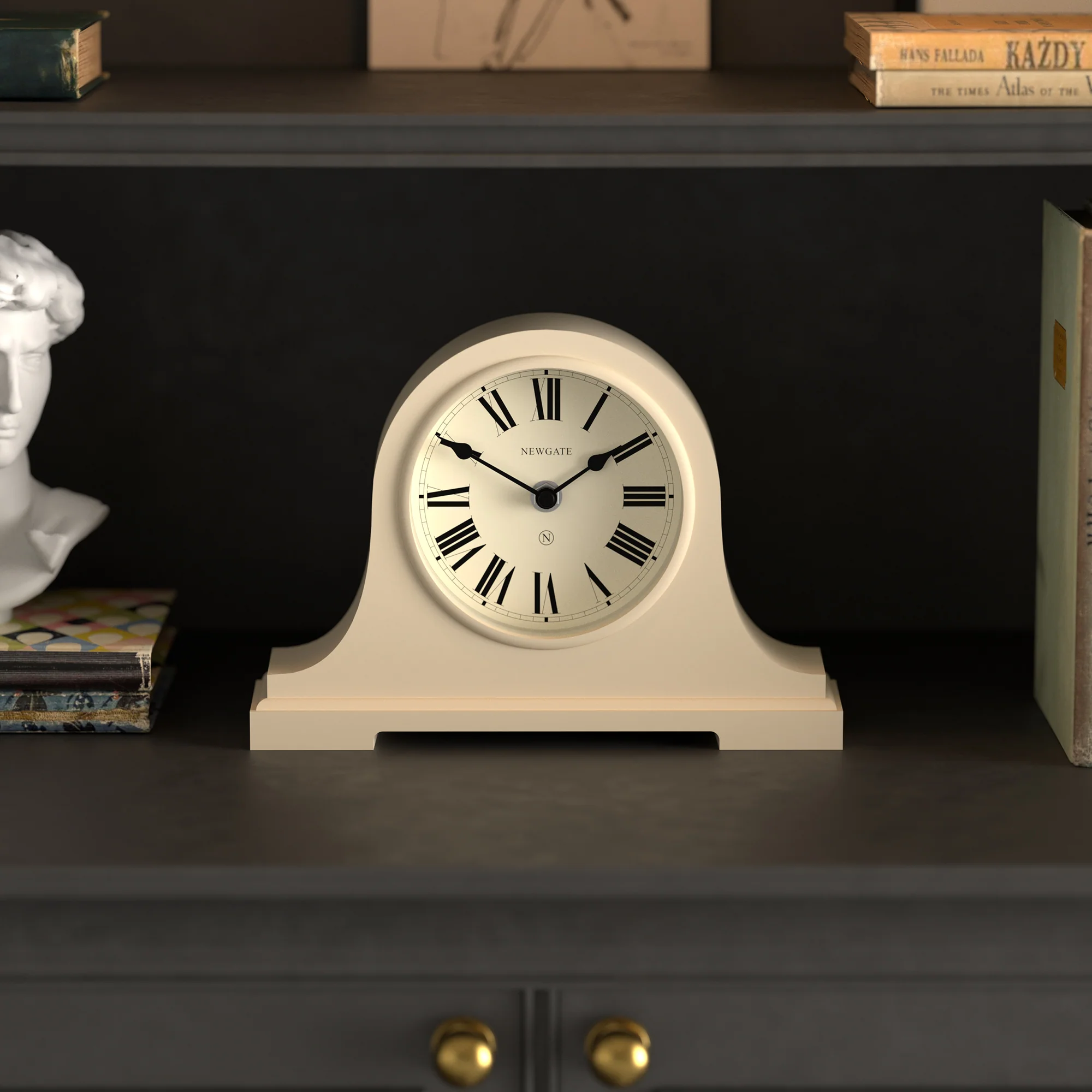 Newgate Broadway mantel clock in cream - Image 3