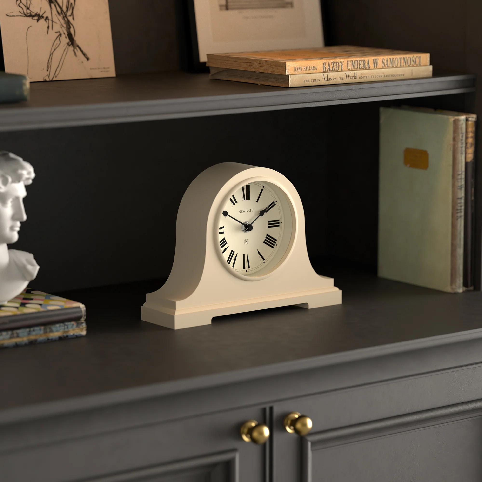 Newgate Broadway mantel clock in cream - Image 5