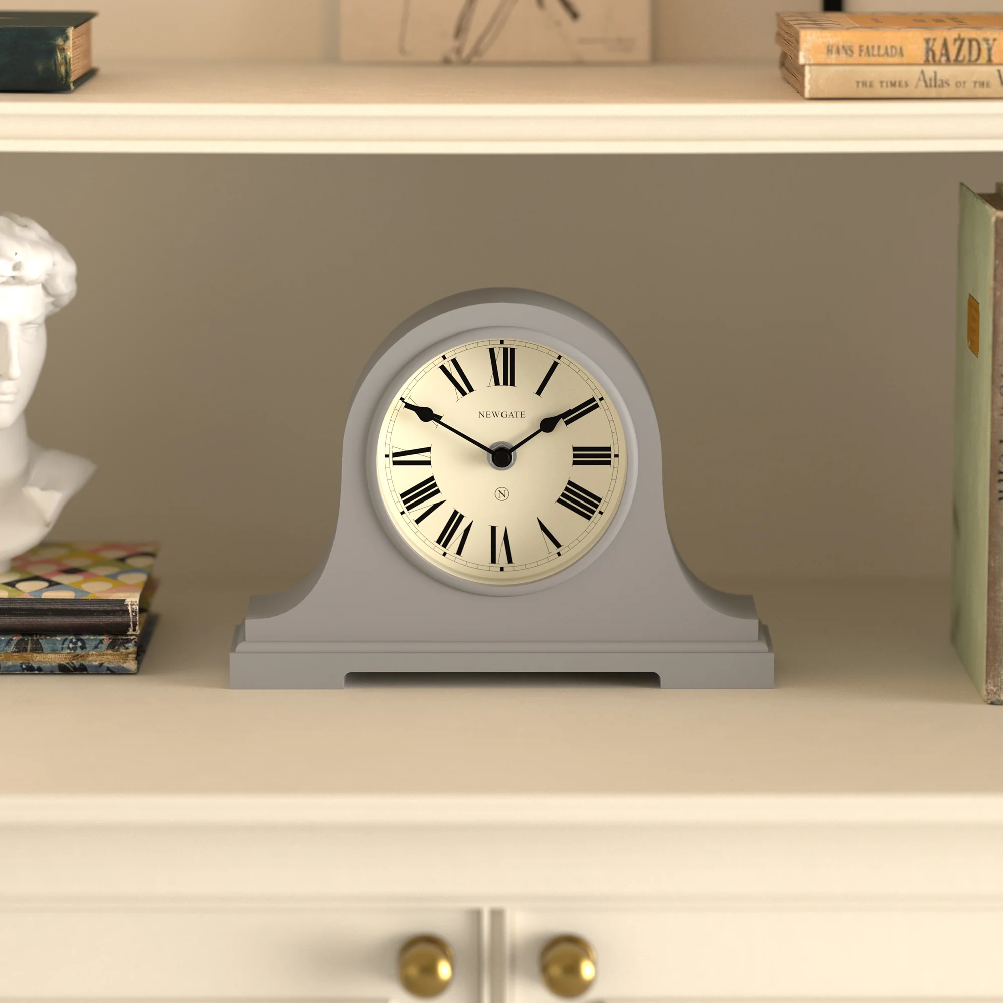 Newgate Broadway mantel clock in grey - Image 3