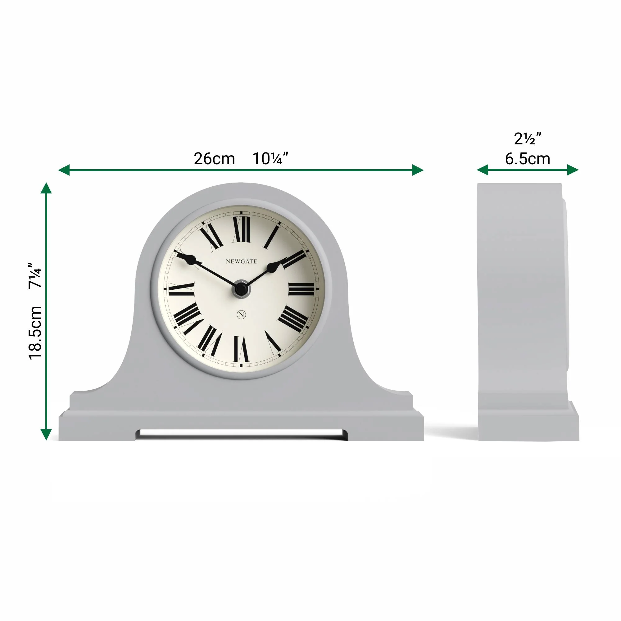 Newgate Broadway mantel clock in grey - Image 4