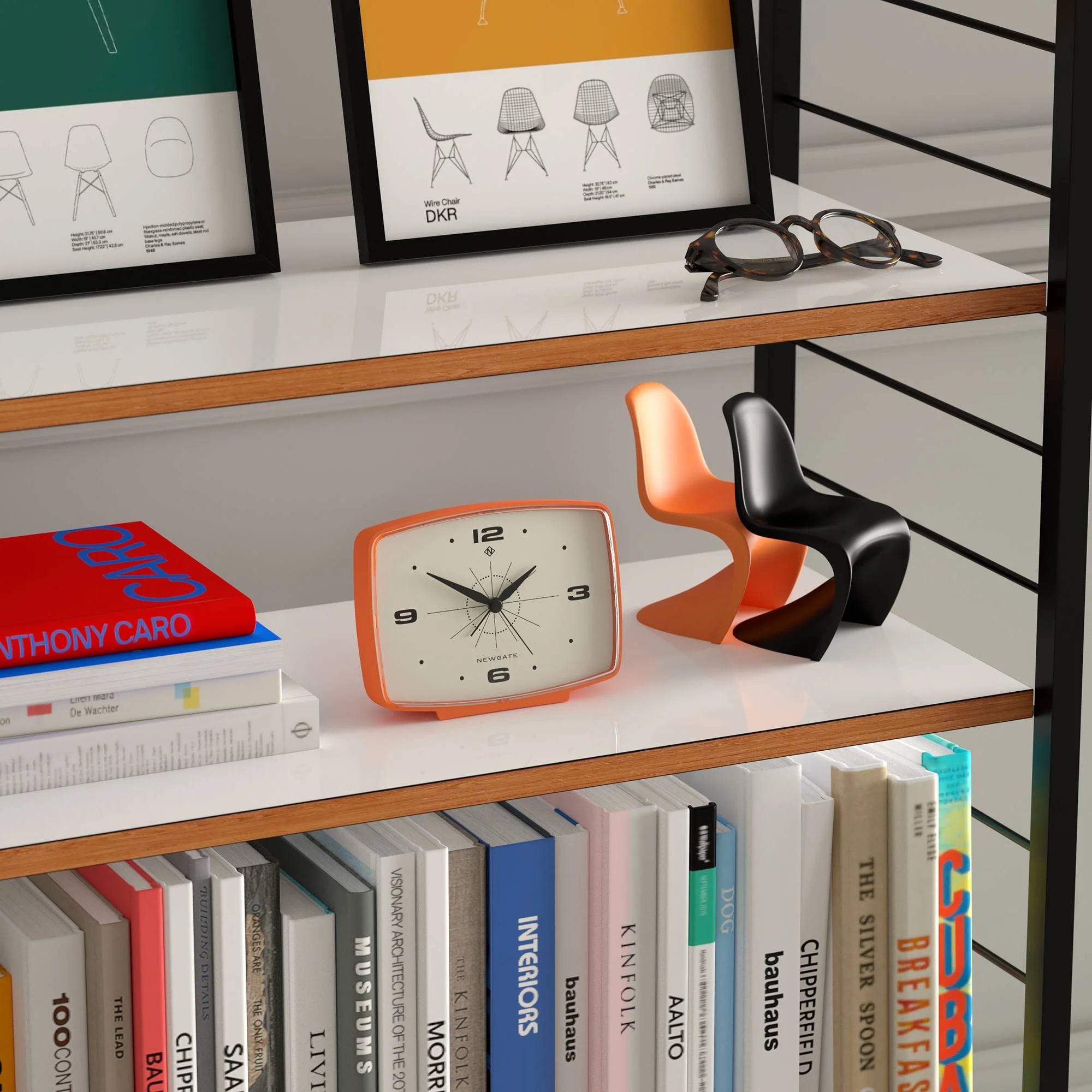 Newgate Brooklyn alarm clock in pumpkin orange - Image 5