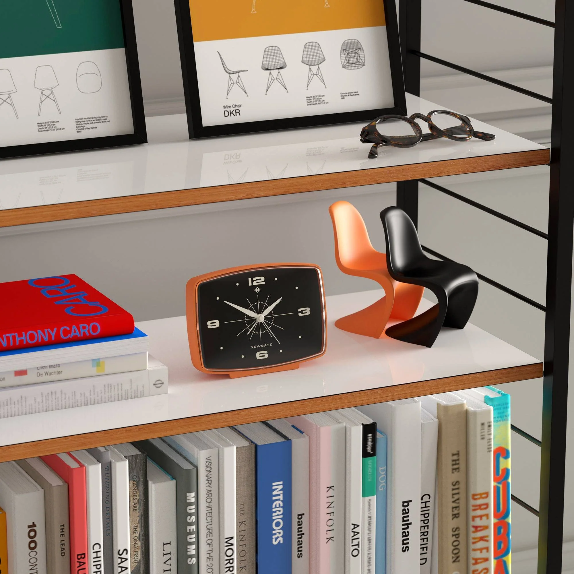 Newgate Brooklyn alarm clock in pumpkin orange - Image 5