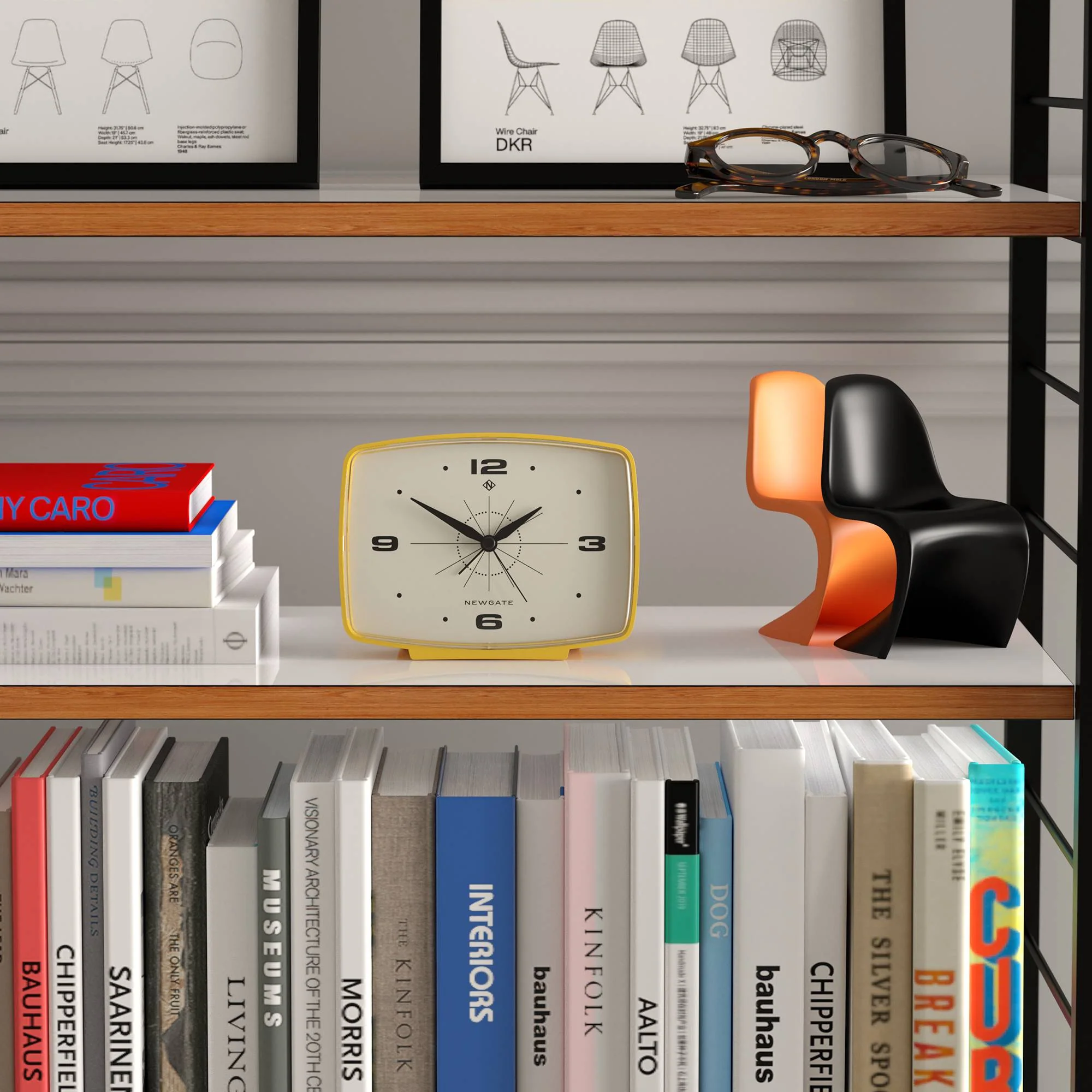 Newgate Brooklyn alarm clock in yellow - Image 3