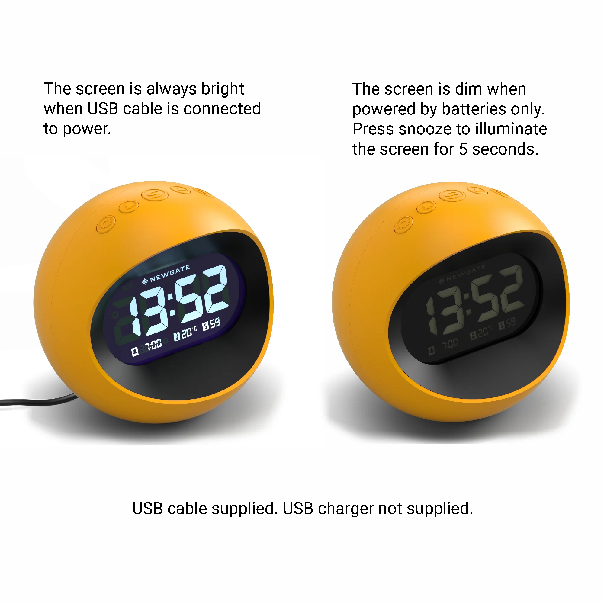Newgate Centre of the Earth LCD alarm in yellow - Image 8