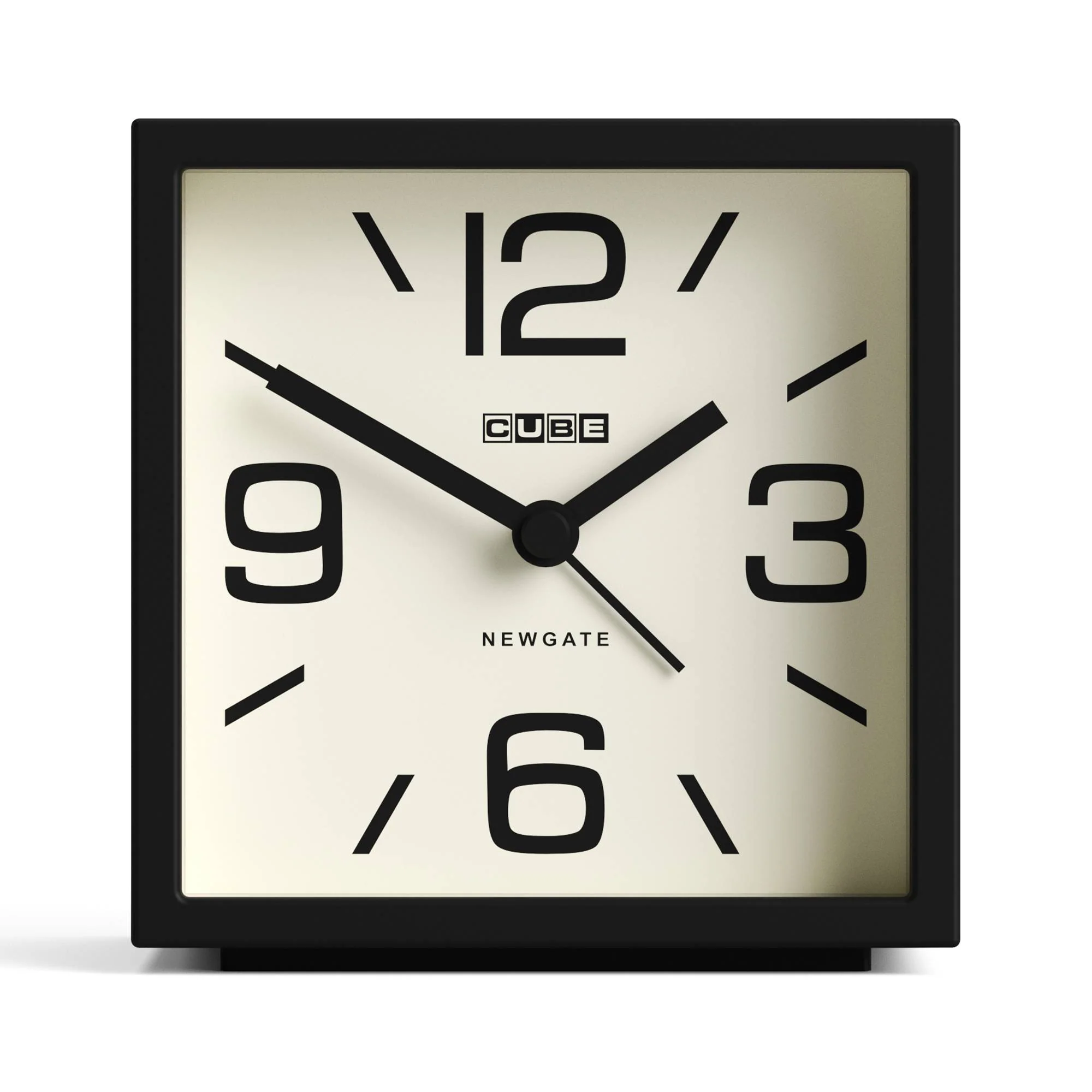 Newgate Cube alarm clock in black