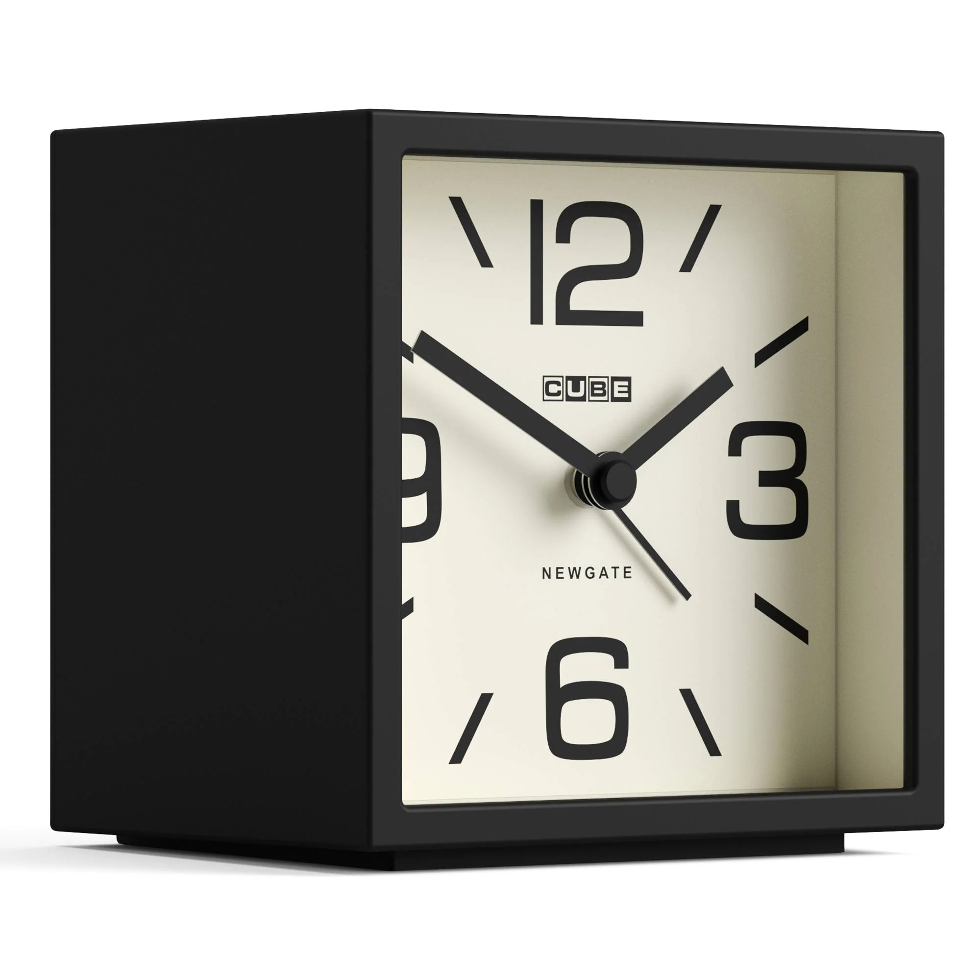 Newgate Cube alarm clock in black - Image 2