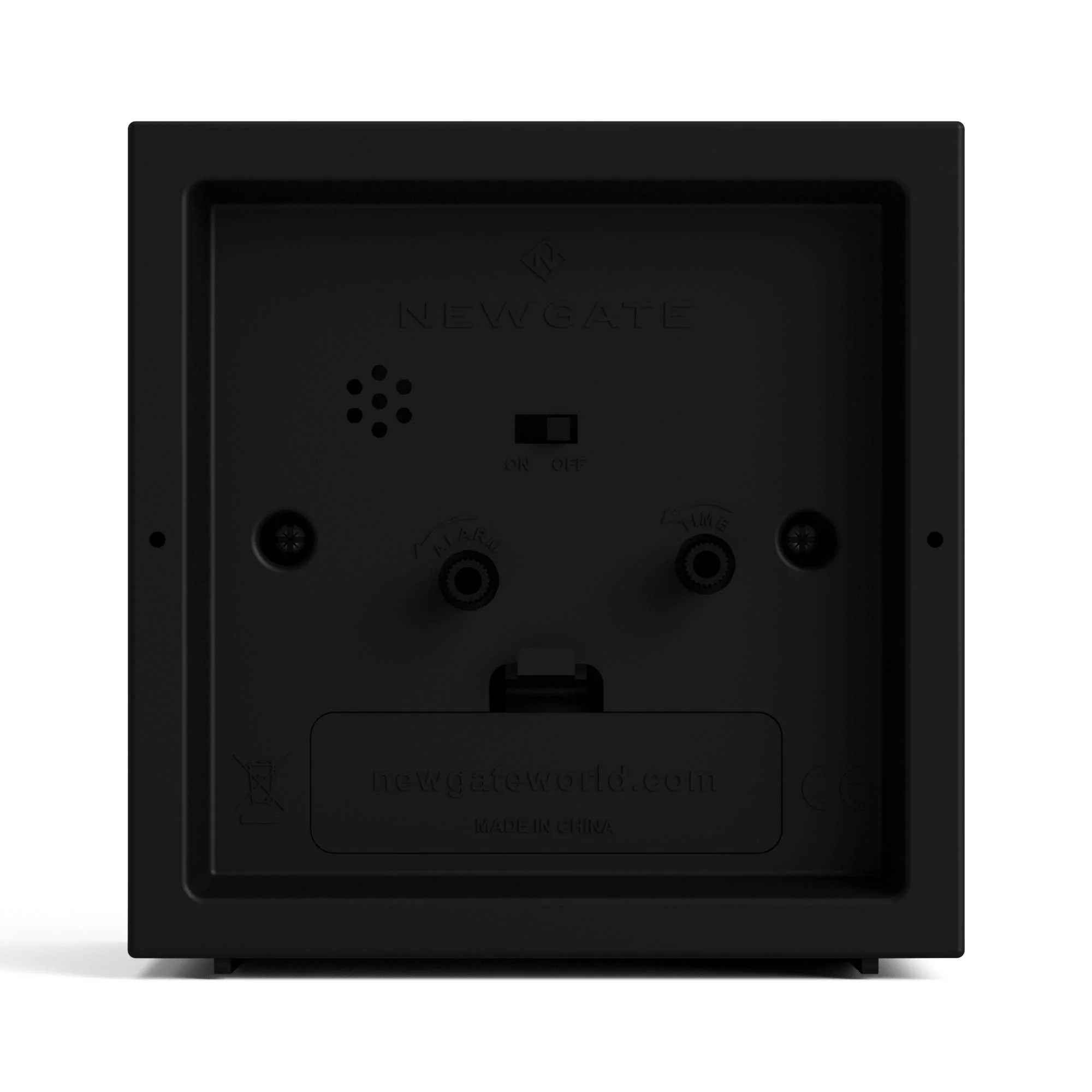 Newgate Cube alarm clock in black - Image 7