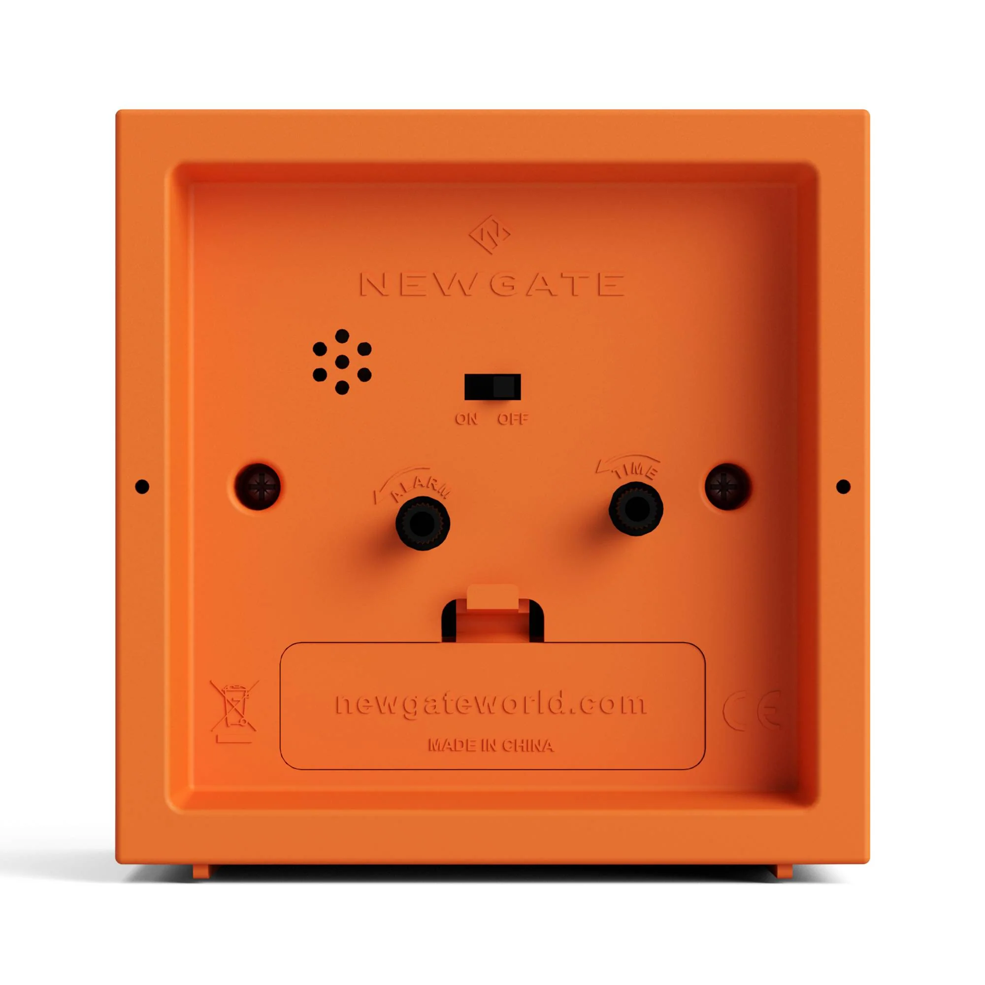 Newgate Cube alarm clock in orange - Image 7