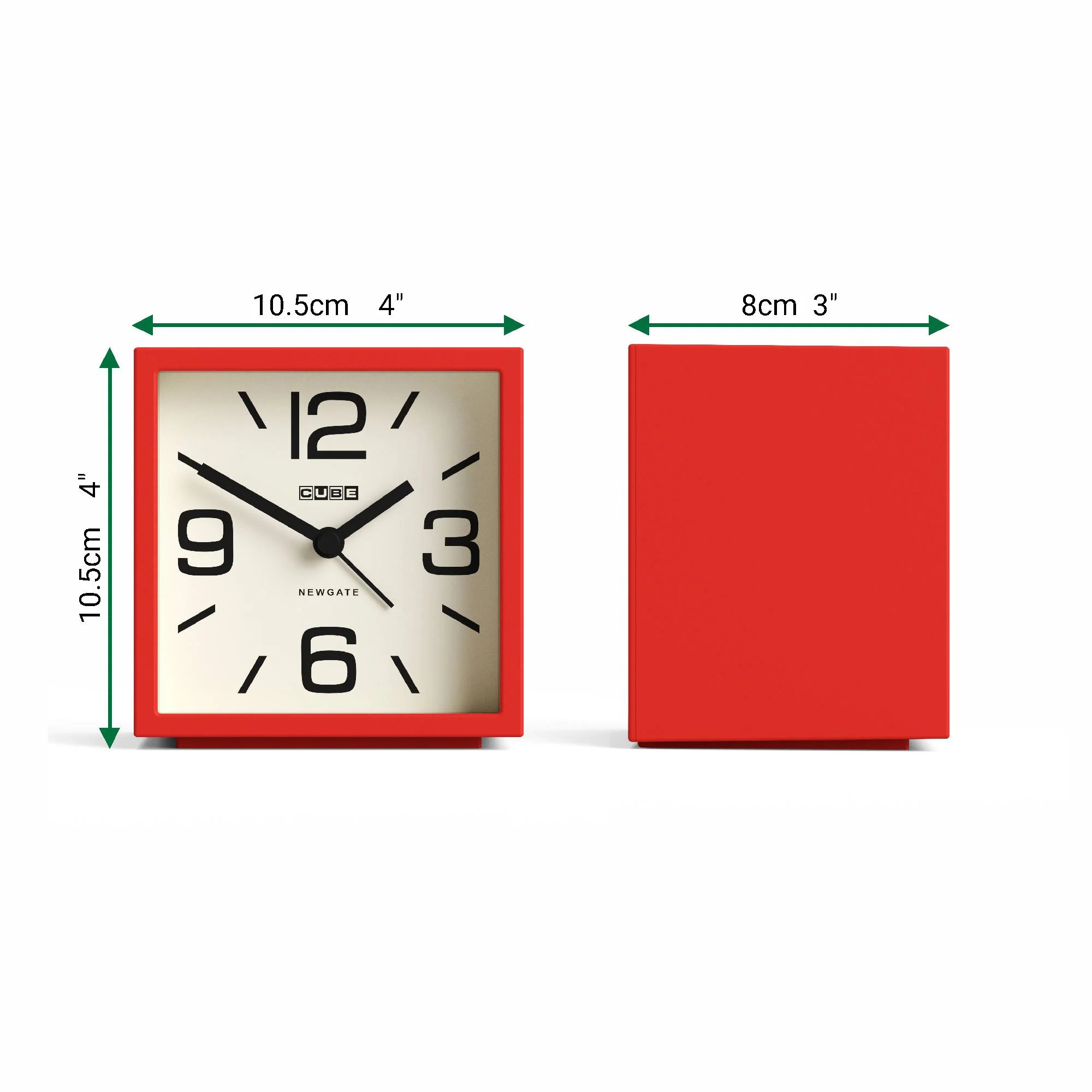 Newgate Cube alarm clock in red - Image 4