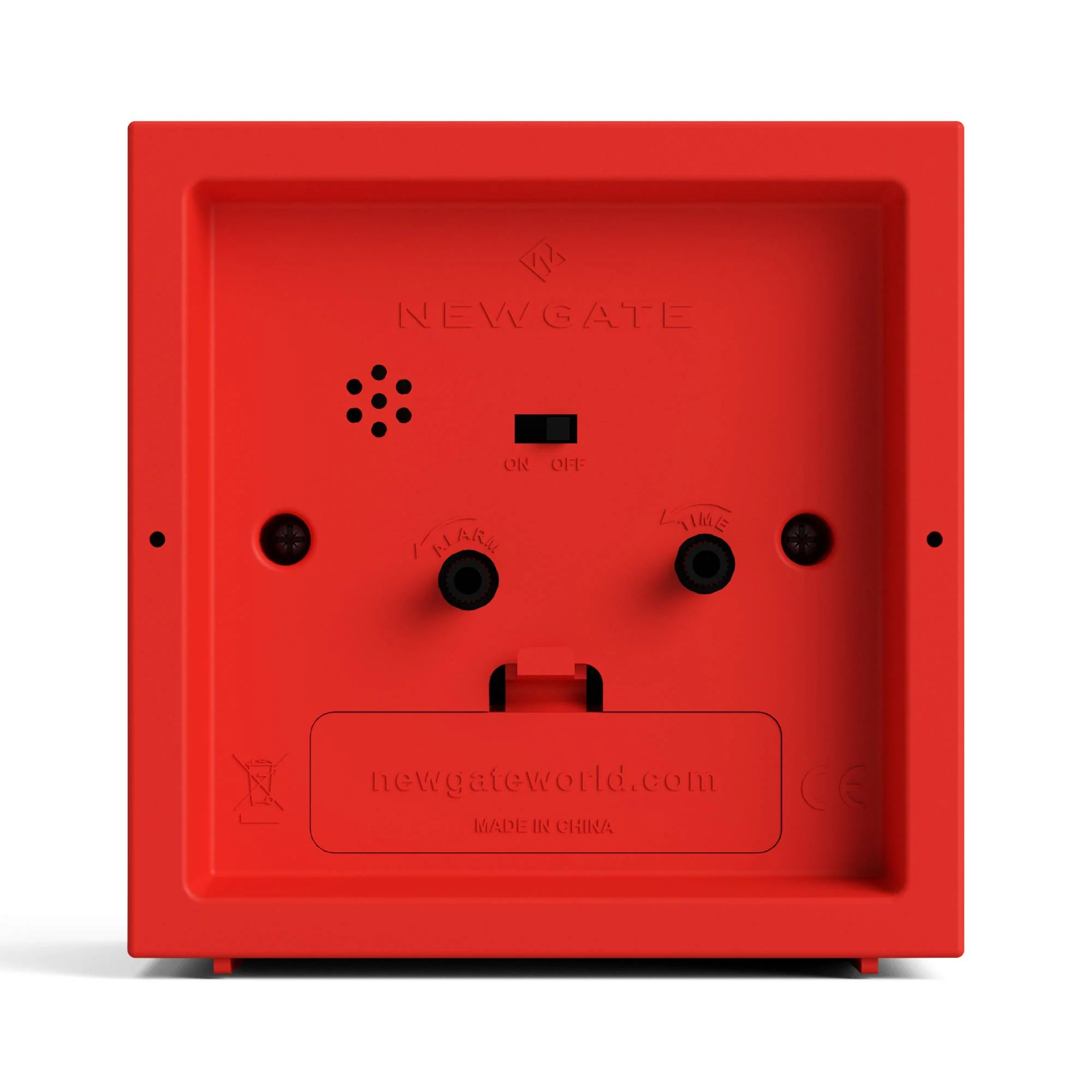 Newgate Cube alarm clock in red - Image 7