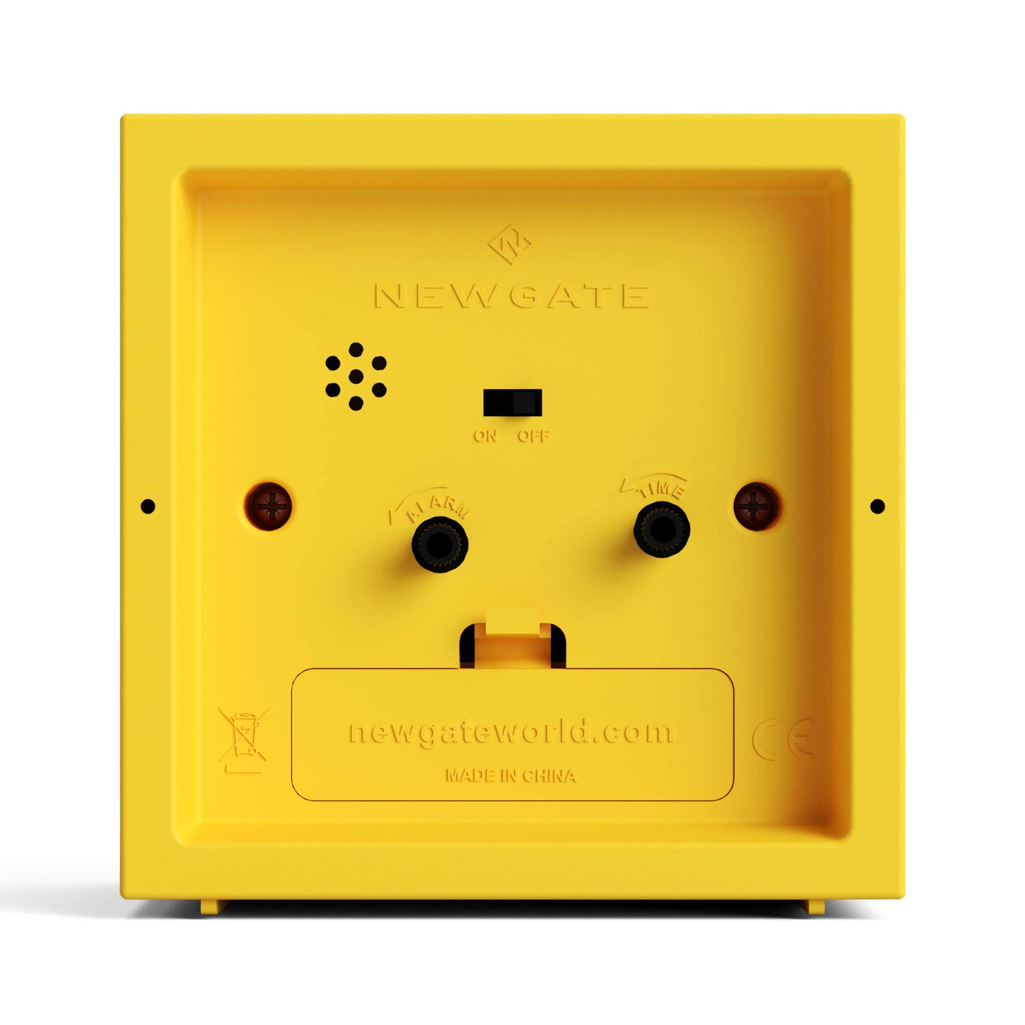 Newgate Cube alarm clock in yellow - Image 7