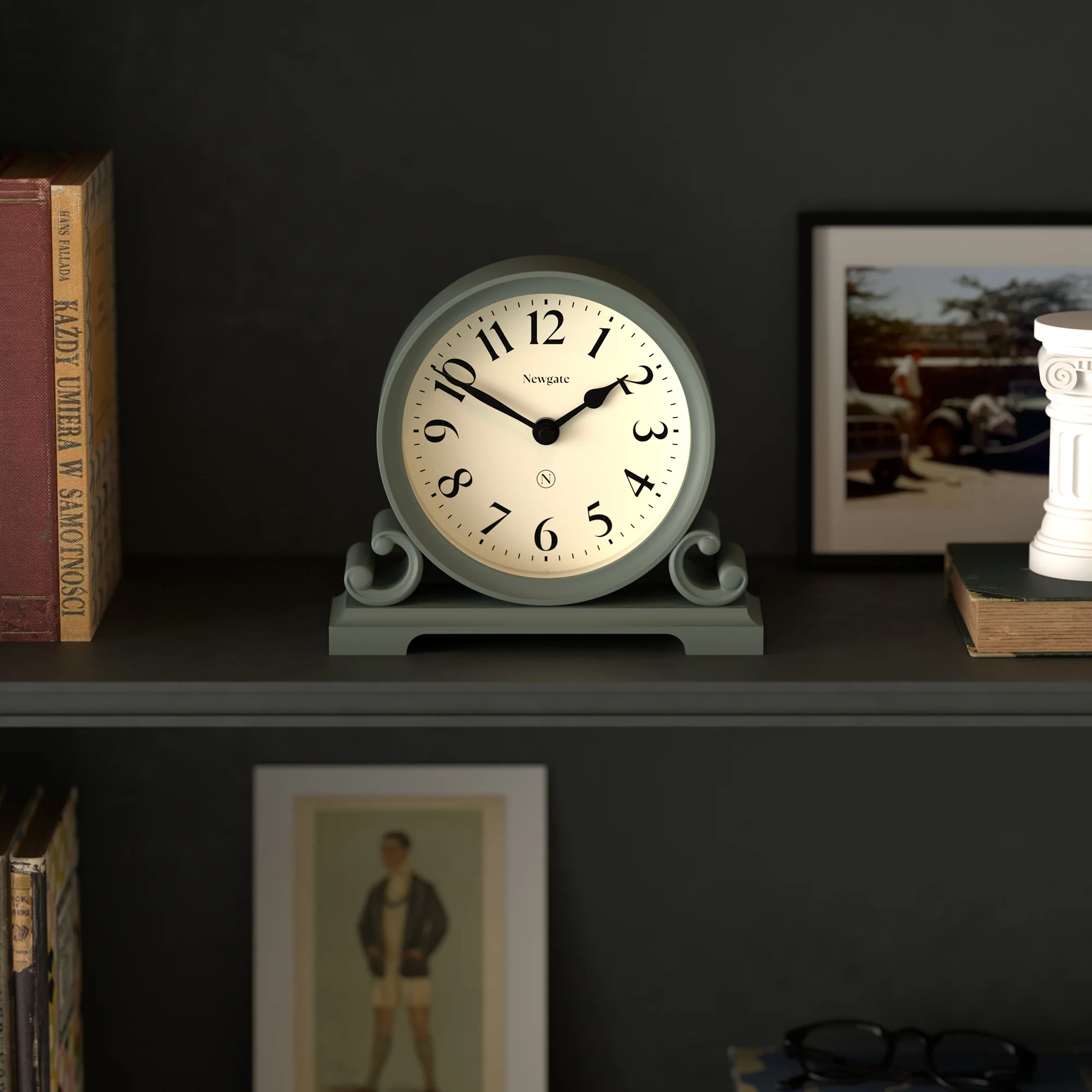 Newgate Divisadero mantel clock in asparagus green - Image 3
