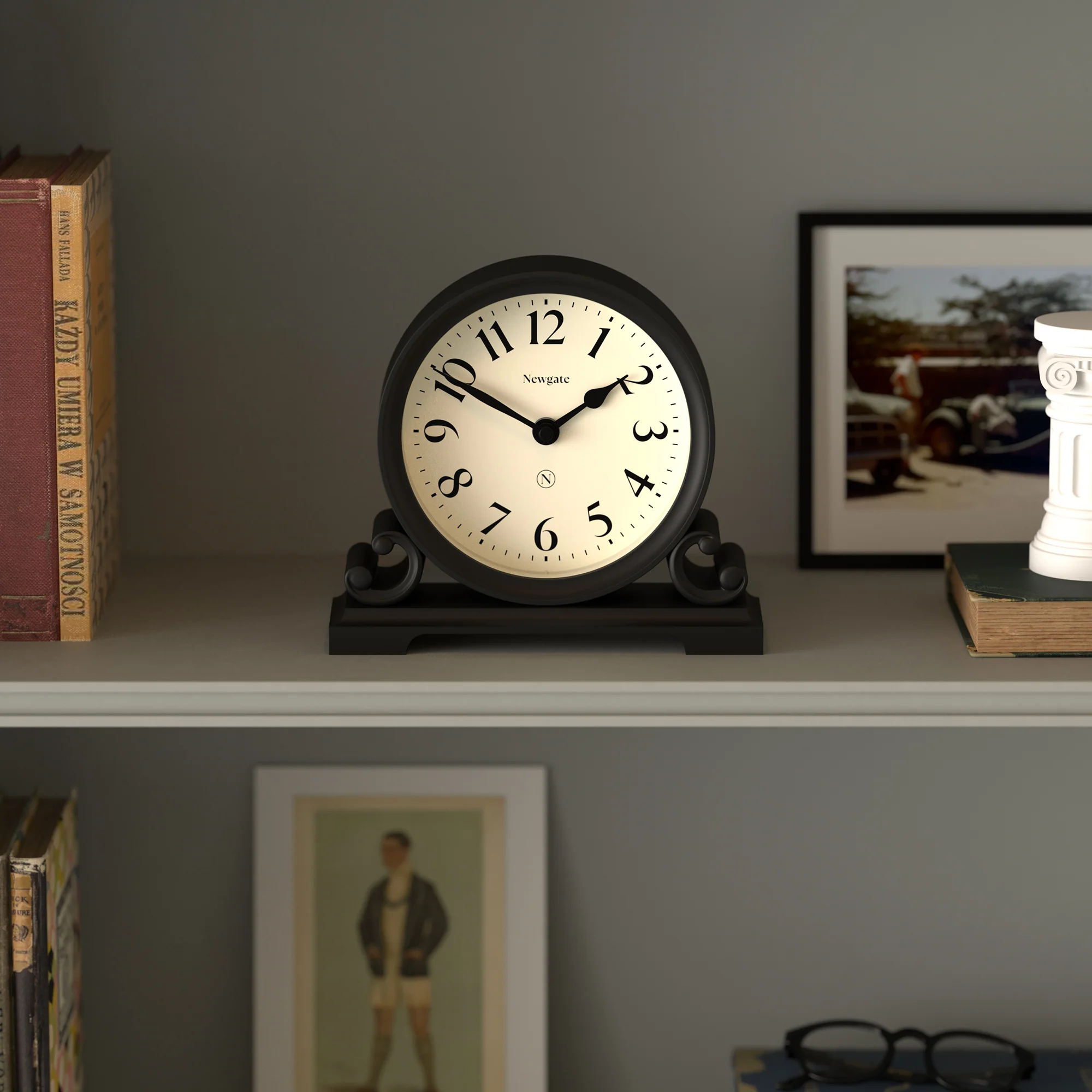 Newgate Divisadero mantel clock in black - Image 3