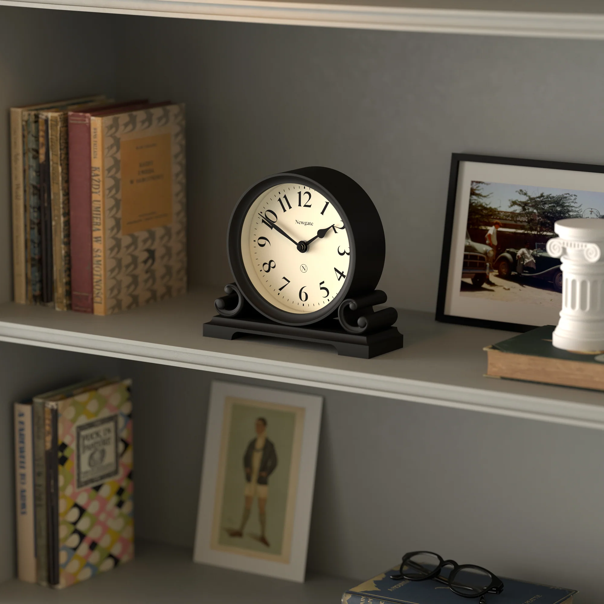 Newgate Divisadero mantel clock in black - Image 5