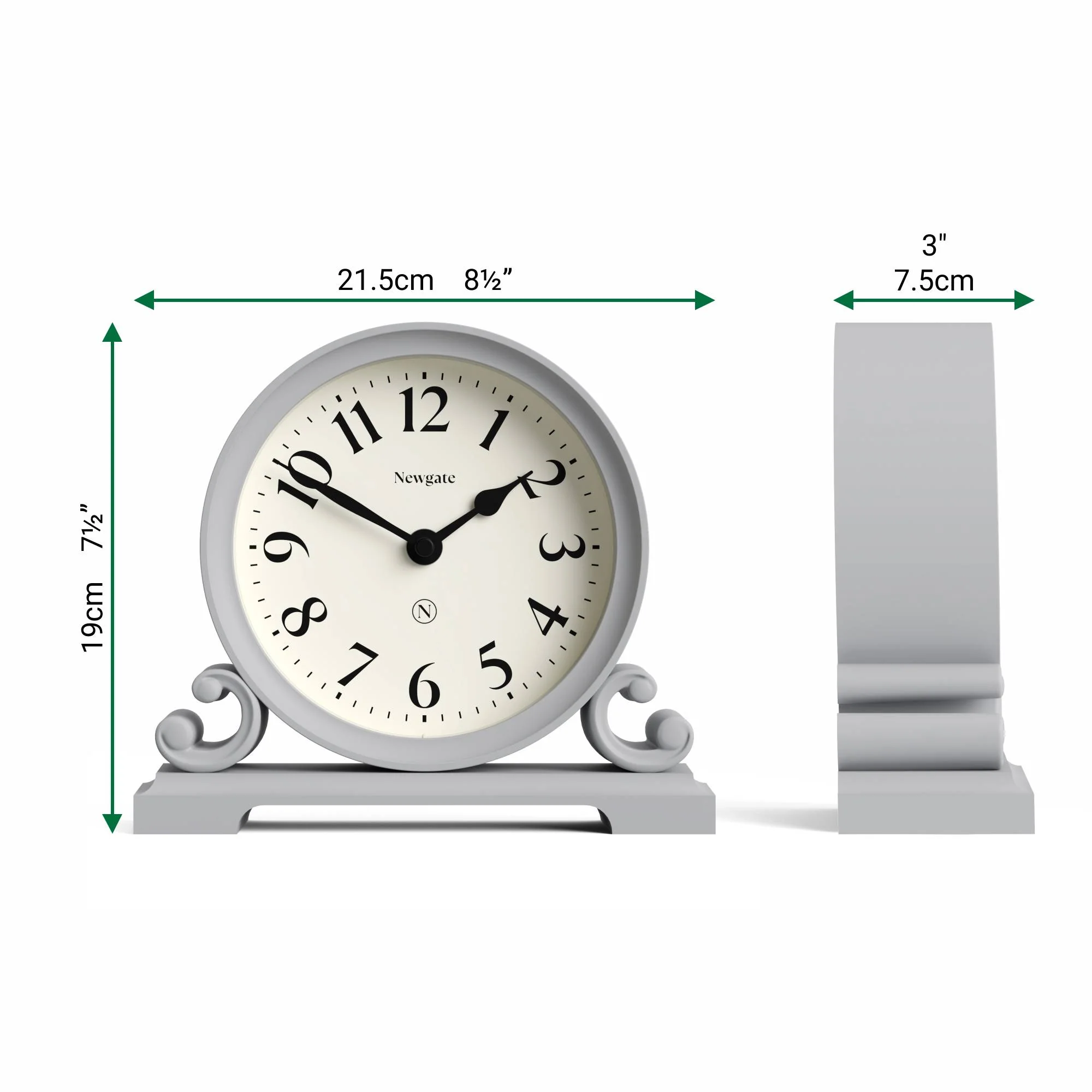 Newgate Divisadero mantel clock in grey - Image 4
