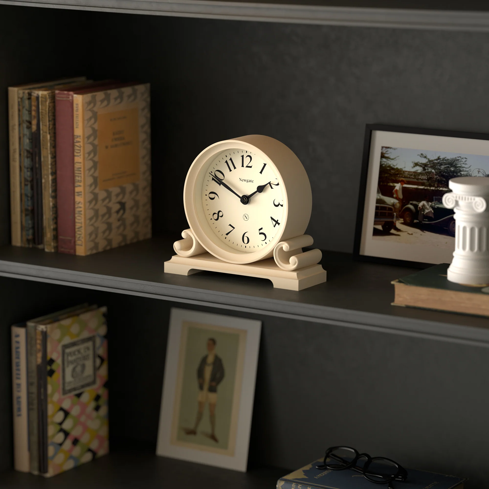 Newgate Divisadero mantel clock in cream - Image 5
