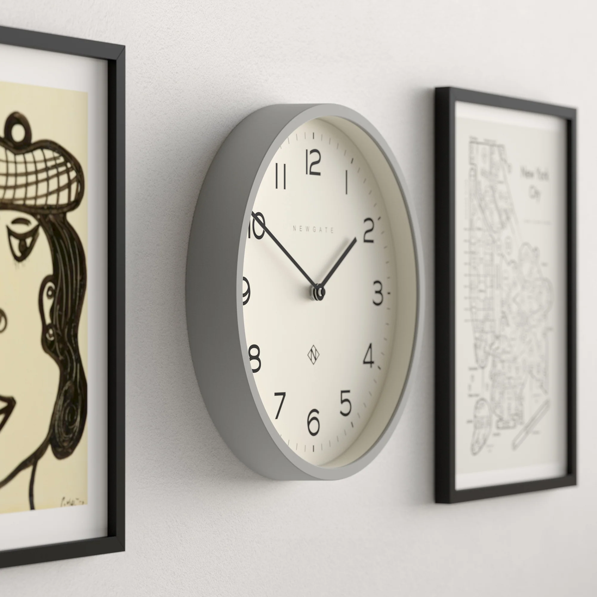 Newgate Echo Number Four wall clock in grey - Image 5