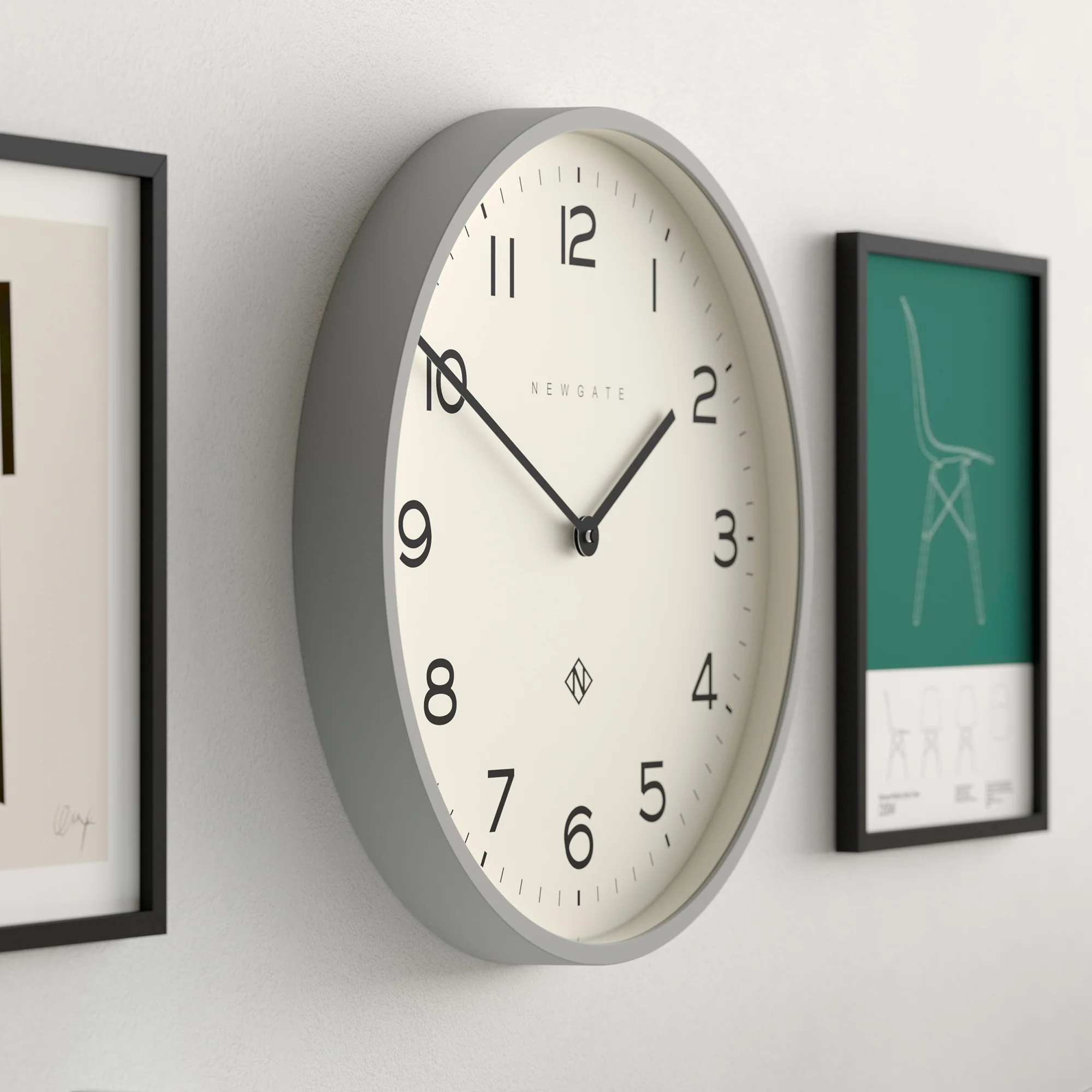 Newgate Echo Number Two wall clock in grey - Image 5